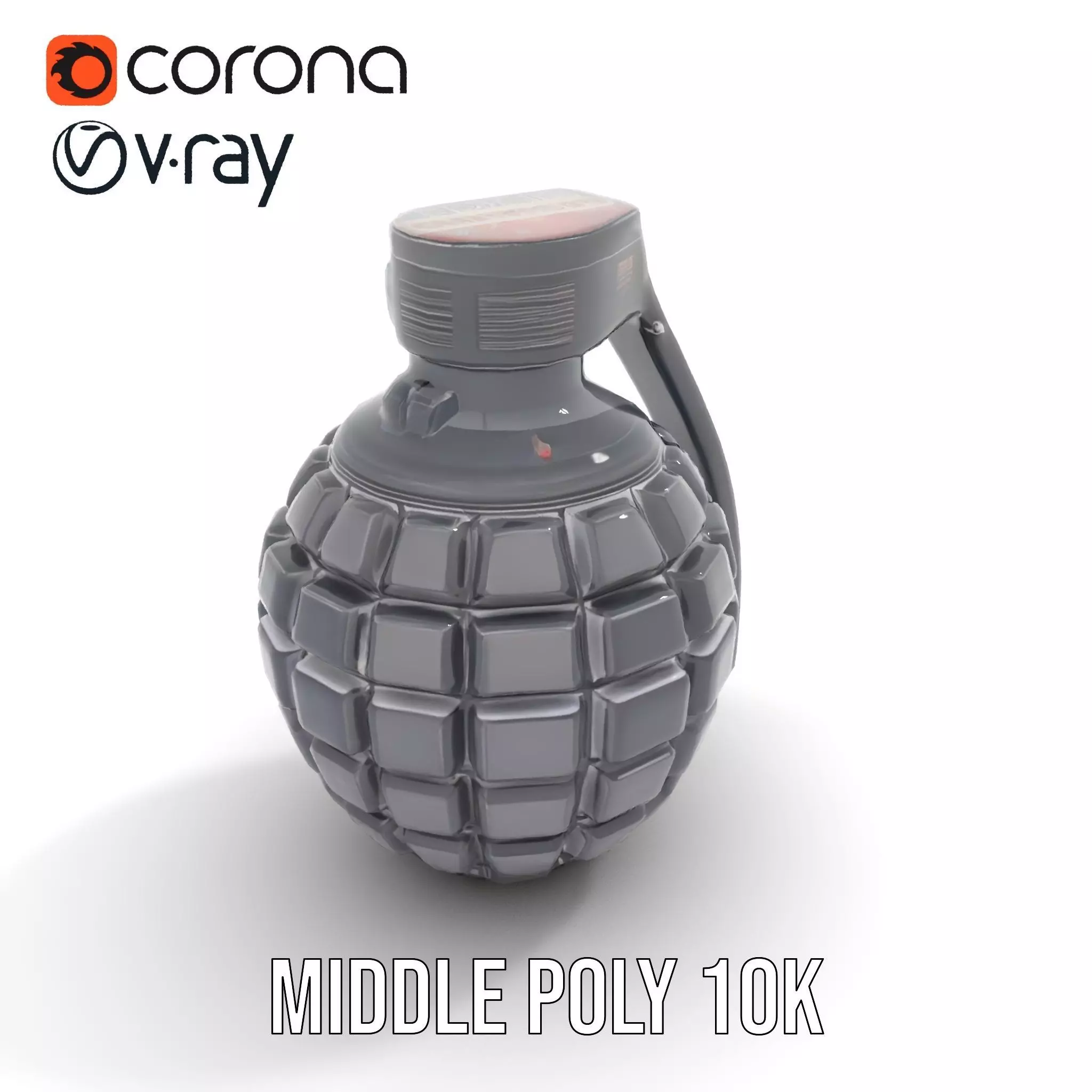 Black Grenade model pack Low-poly 3D model_17