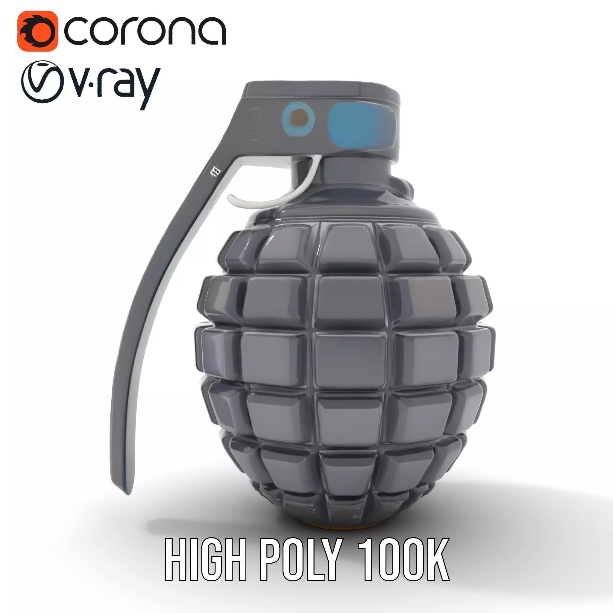 Black Grenade model pack Low-poly 3D model_27