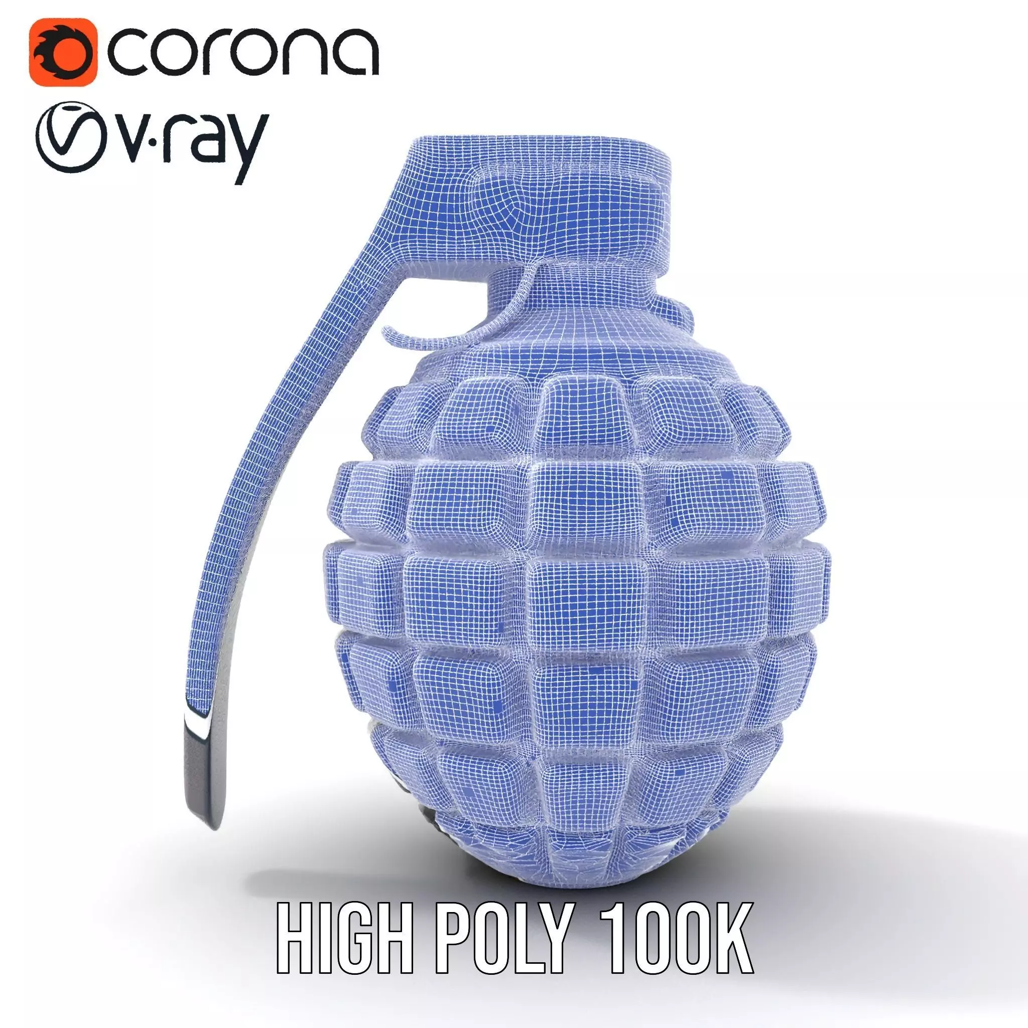 Black Grenade model pack Low-poly 3D model_34