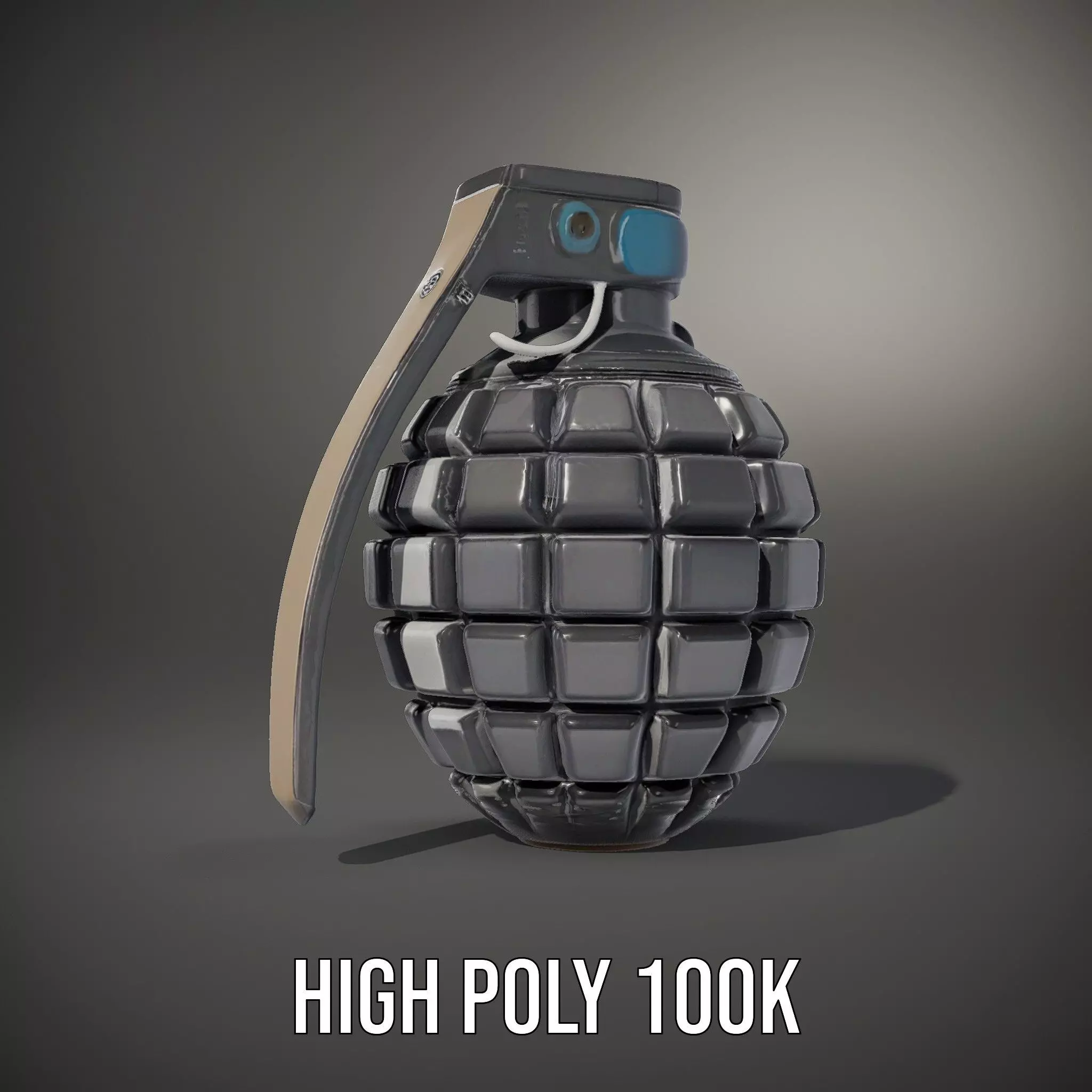 Black Grenade model pack Low-poly 3D model_11