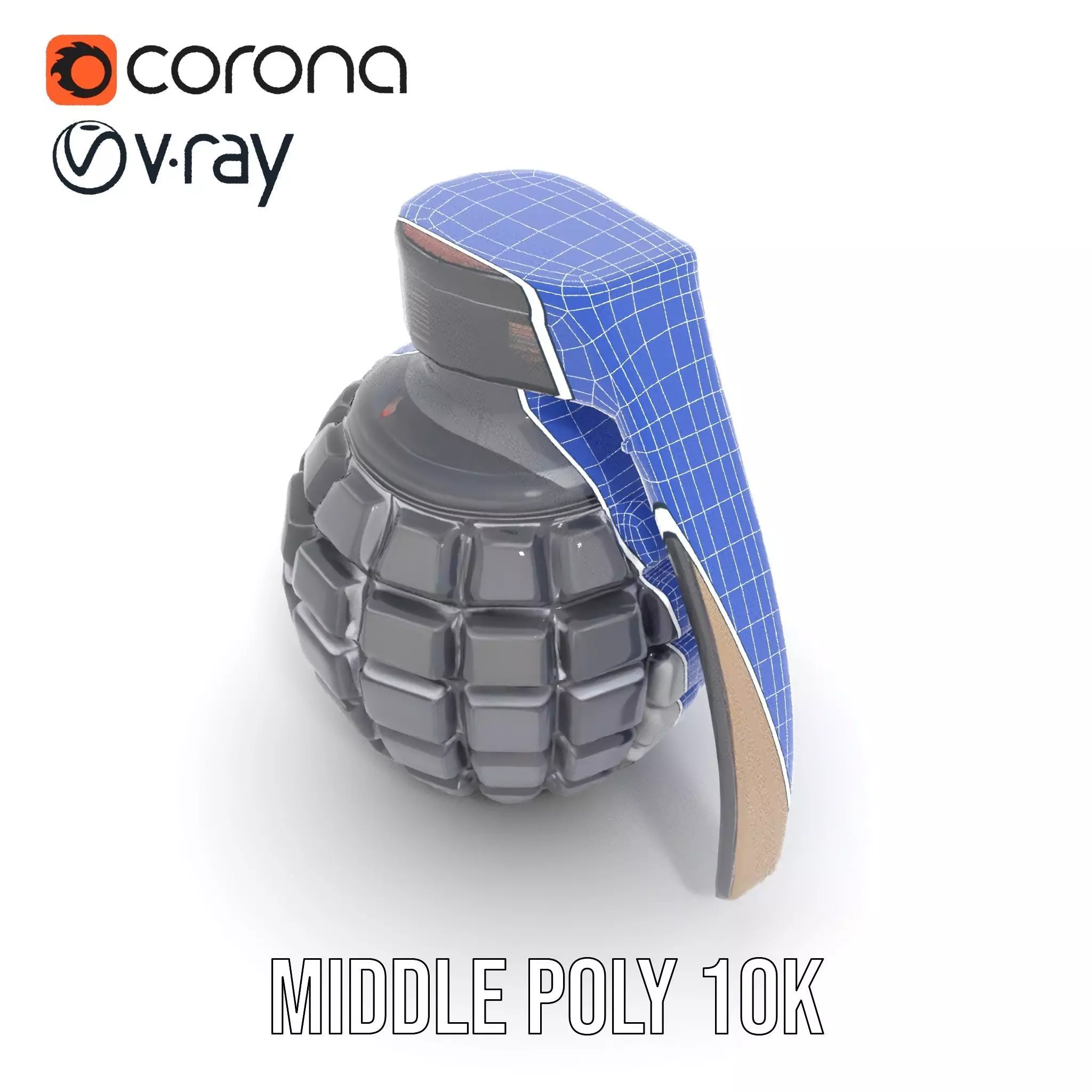 Black Grenade model pack Low-poly 3D model_12