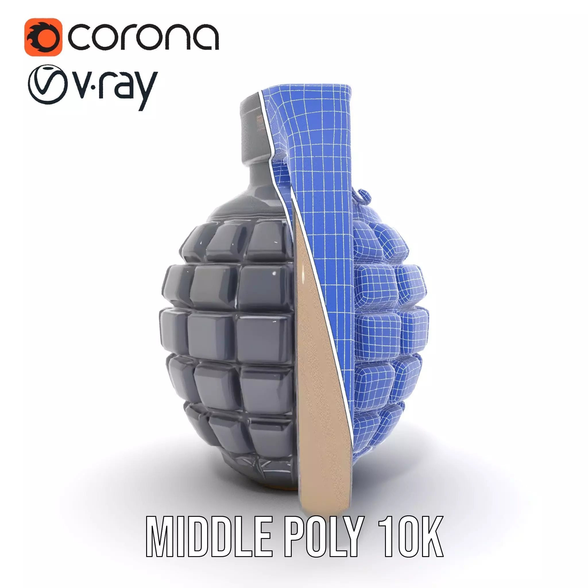 Black Grenade model pack Low-poly 3D model_31