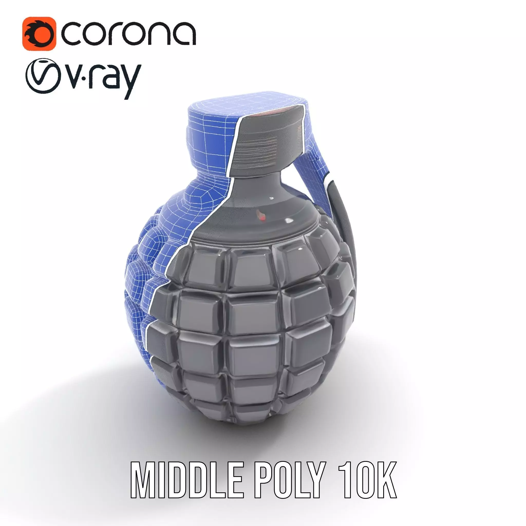 Black Grenade model pack Low-poly 3D model_14