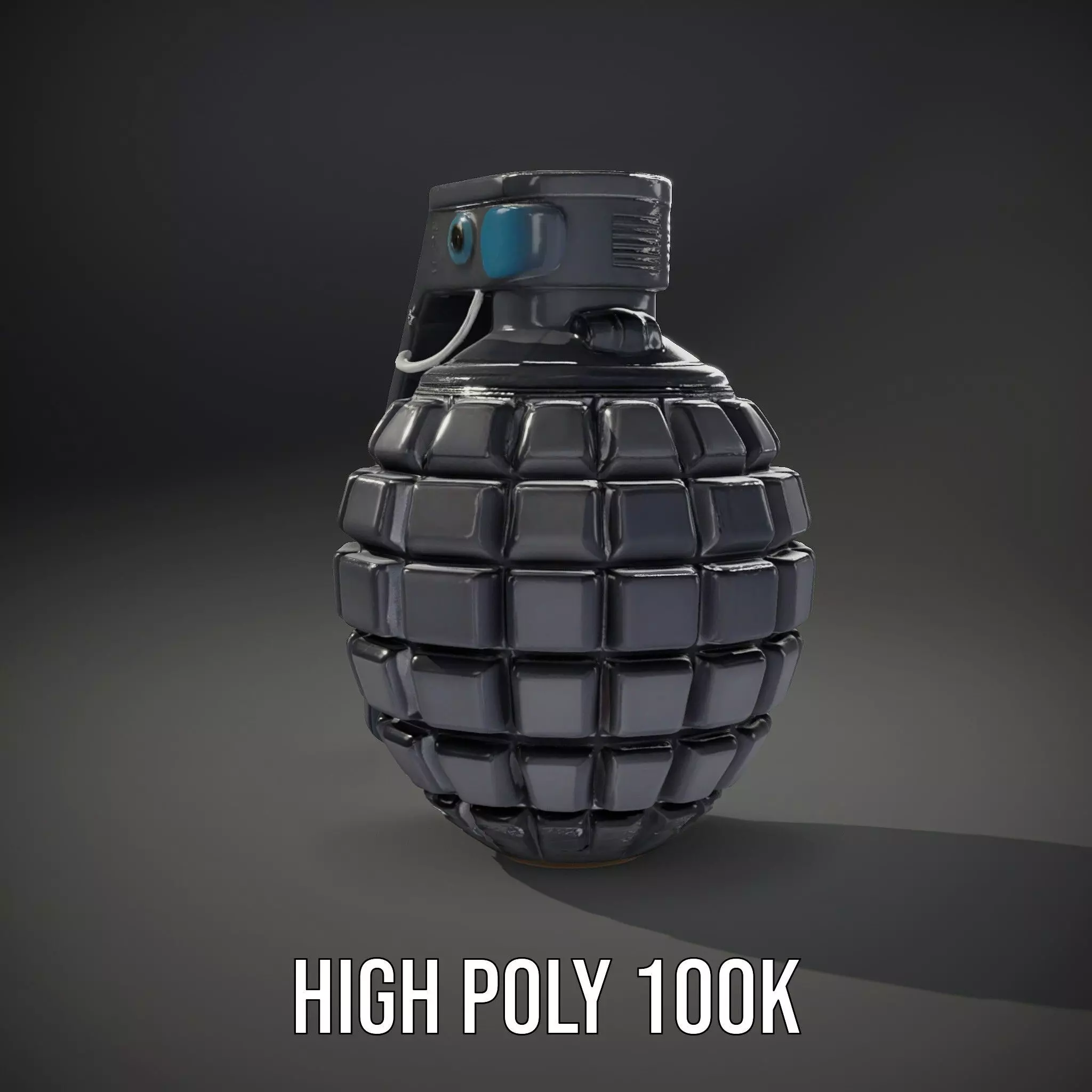 Black Grenade model pack Low-poly 3D model_9