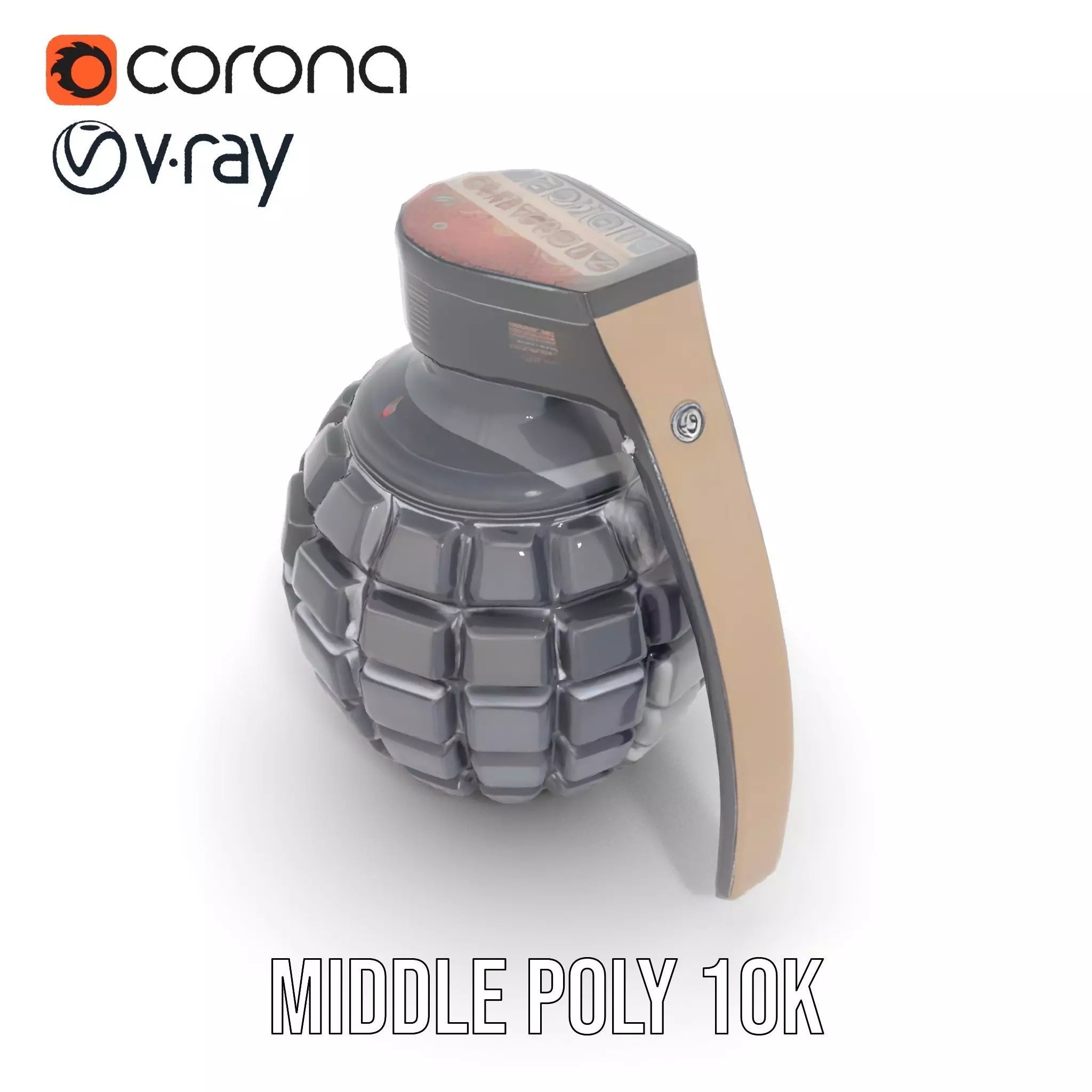 Black Grenade model pack Low-poly 3D model_22