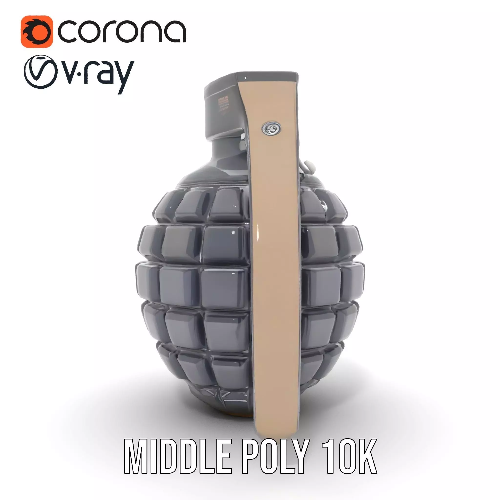 Black Grenade model pack Low-poly 3D model_6