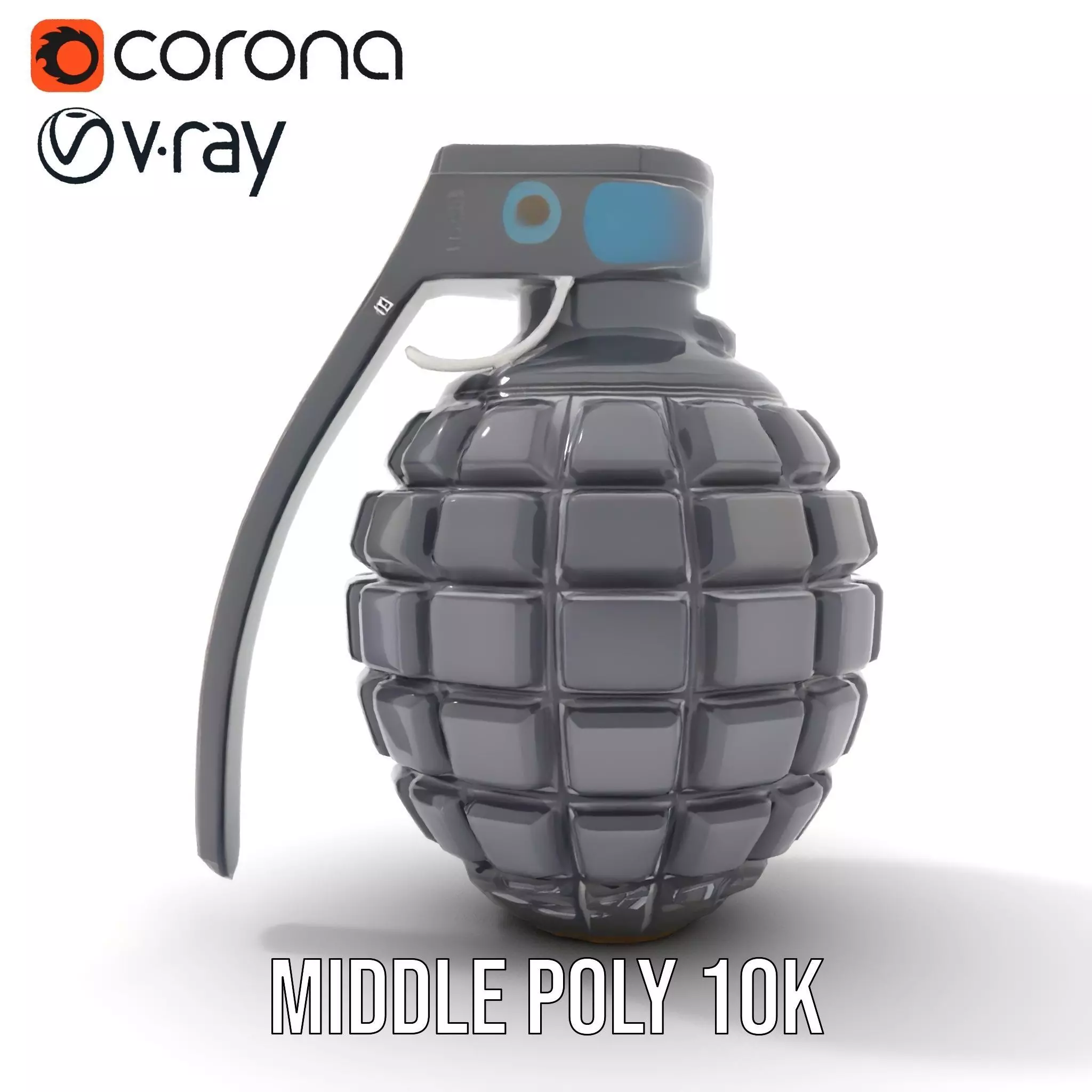 Black Grenade model pack Low-poly 3D model_7