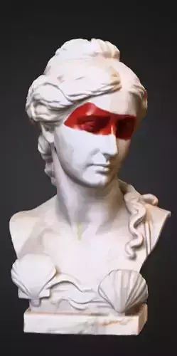 Veiled Vision Sculpture is an elegant 3D Low-poly 3D model