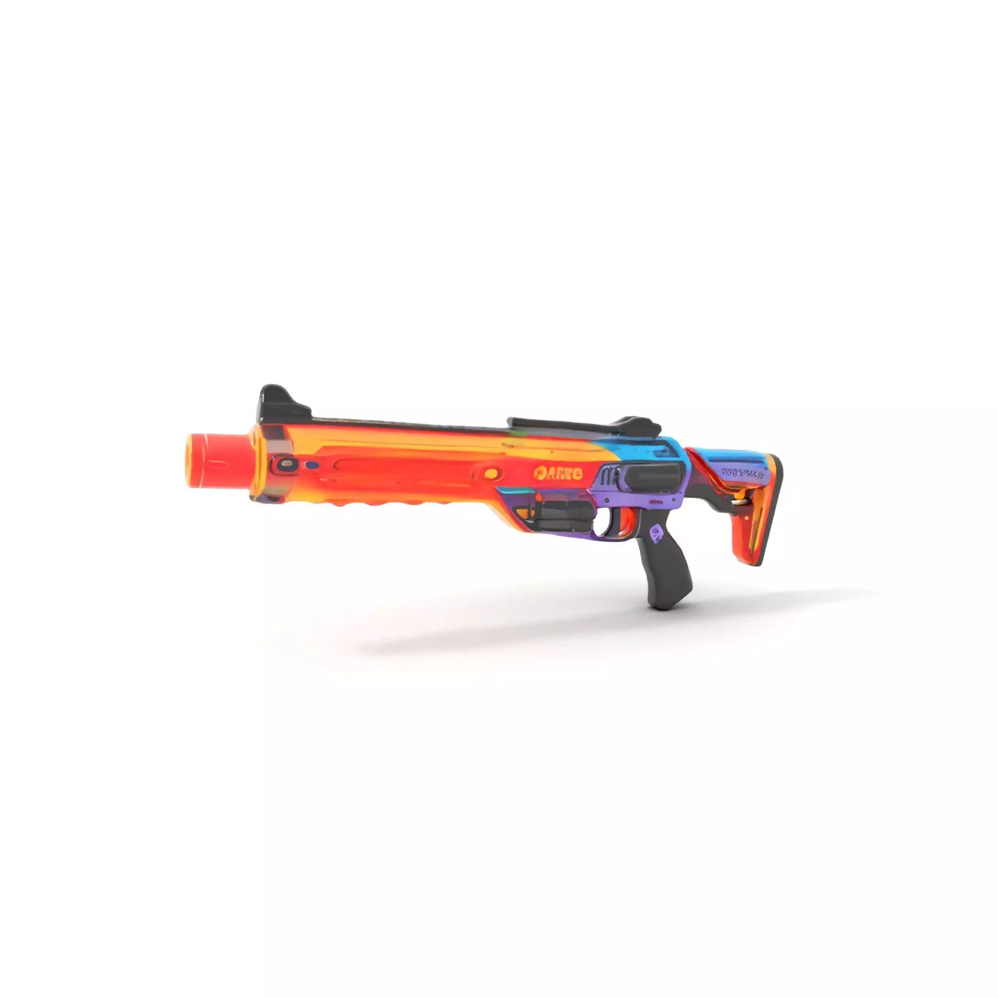 Neon Blaster model pack Low-poly 3D model_7