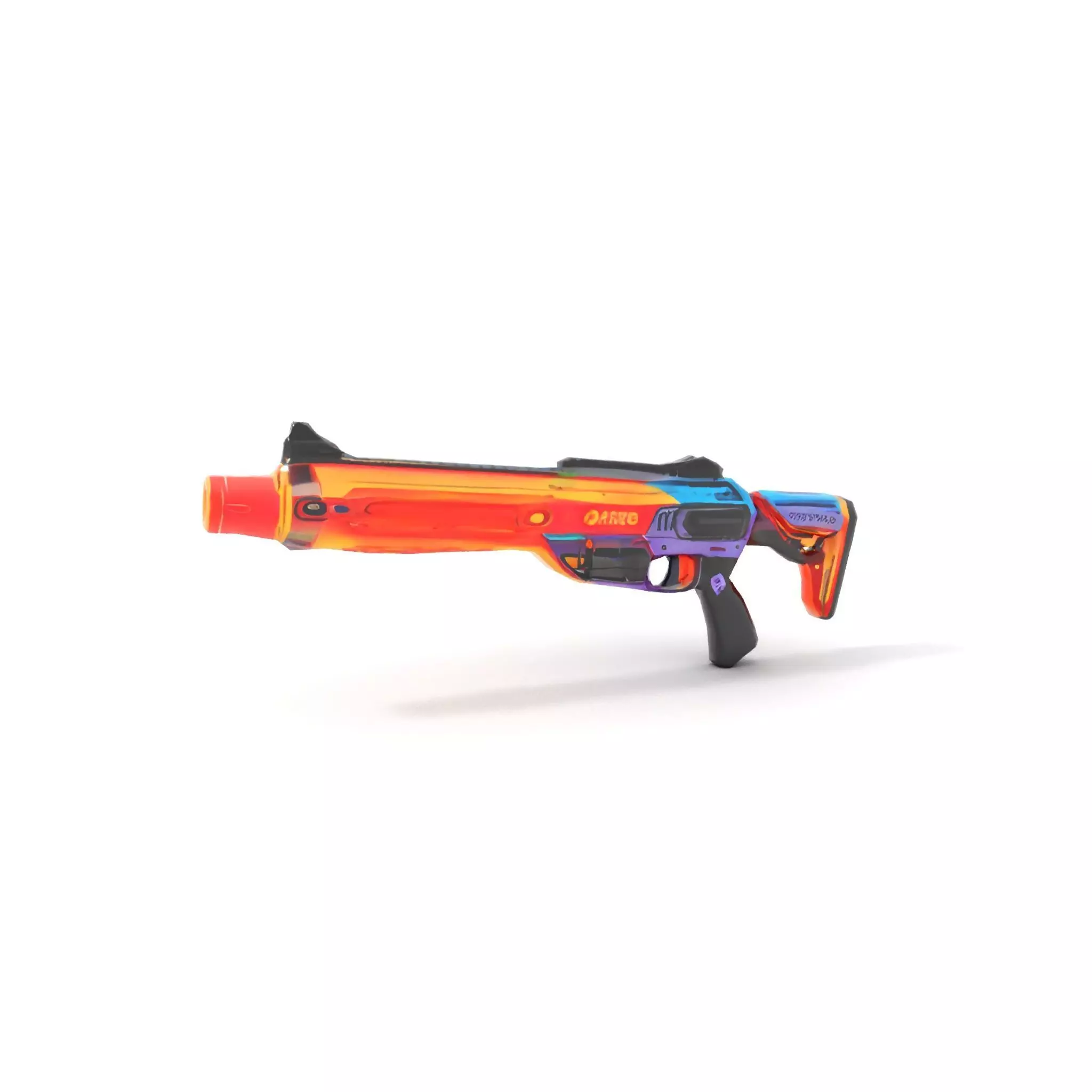 Neon Blaster model pack Low-poly 3D model_8