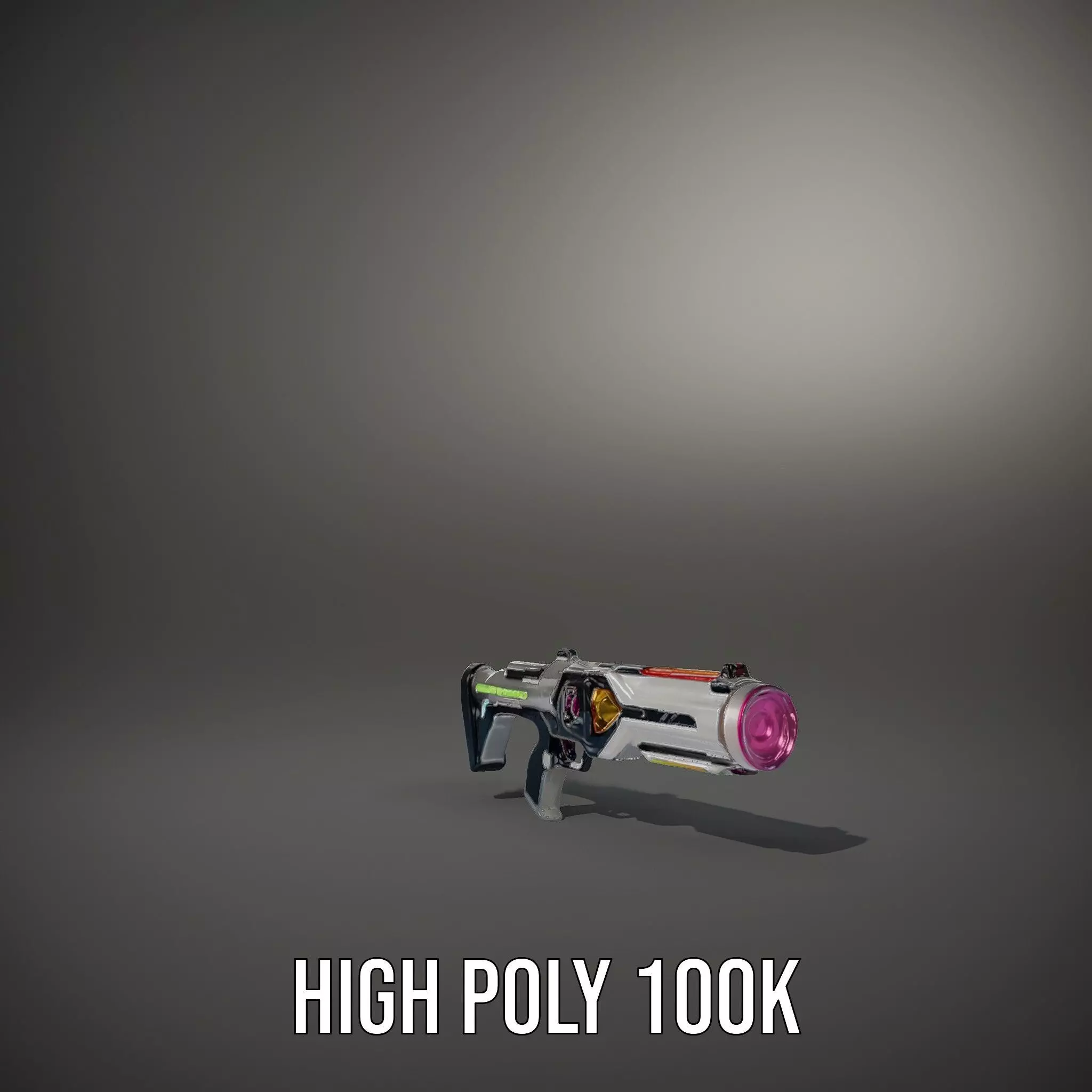 Neon Rifle model pack Low-poly 3D model_11