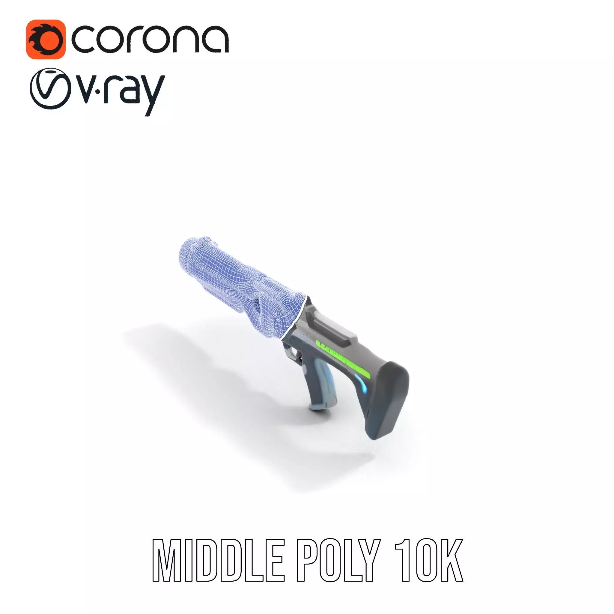 Neon Rifle model pack Low-poly 3D model_14