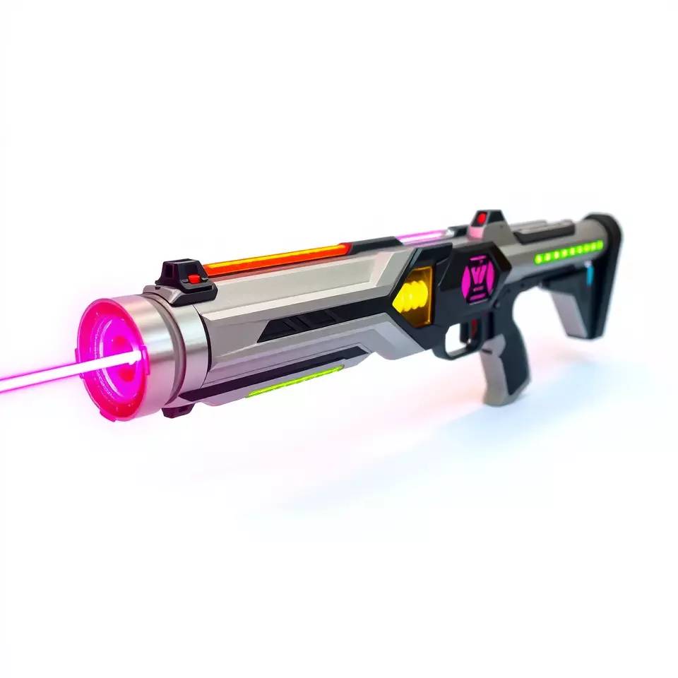 Neon Rifle model pack Low-poly 3D model_3