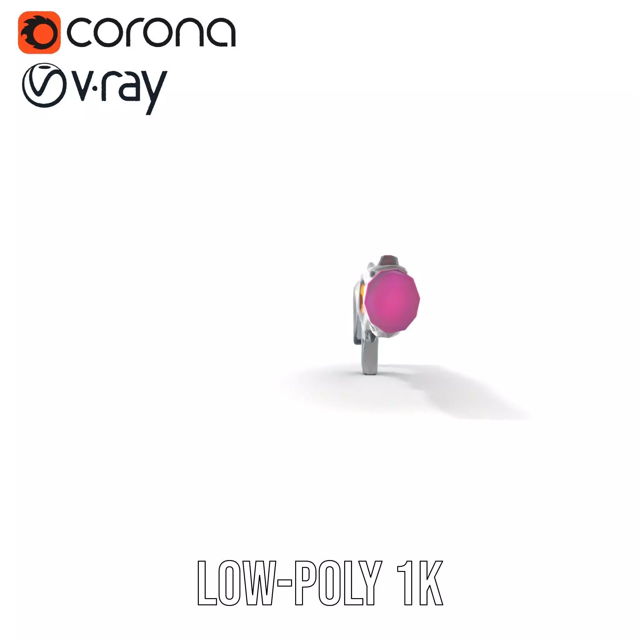 Neon Rifle model pack Low-poly 3D model_15