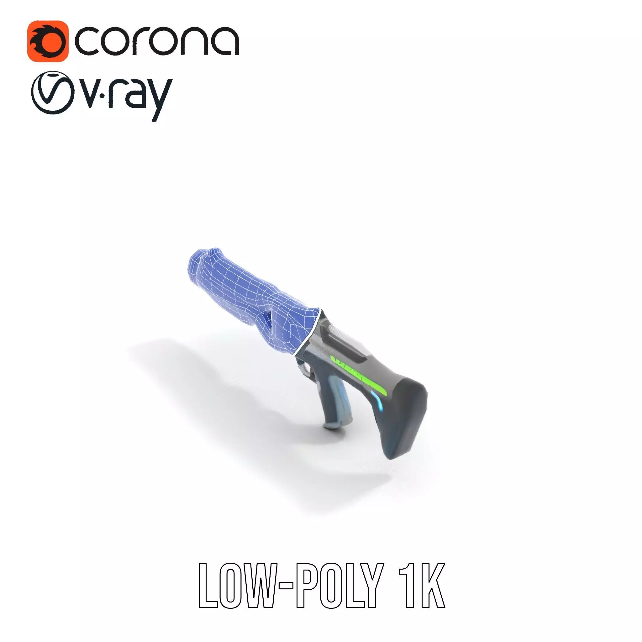 Neon Rifle model pack Low-poly 3D model_28