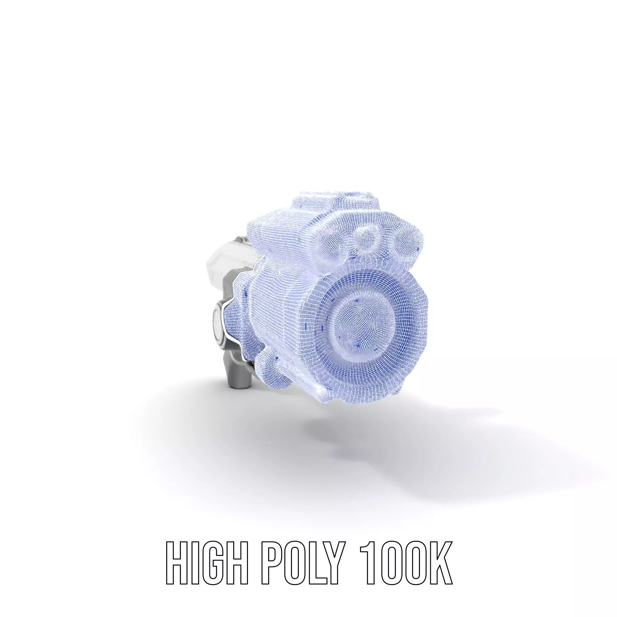 Futuristic Silver Blaster model pack Low-poly 3D model_5