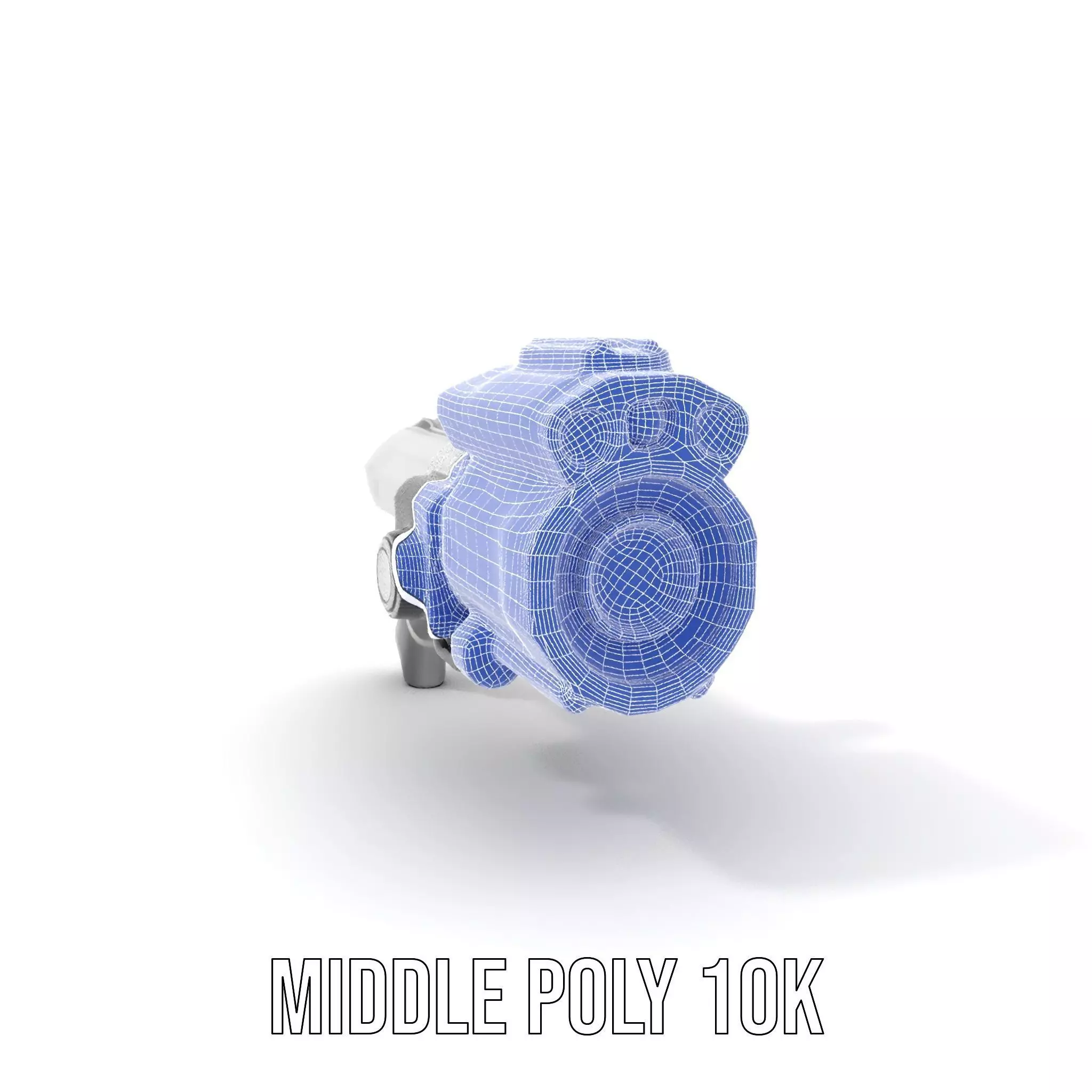 Futuristic Silver Blaster model pack Low-poly 3D model_19