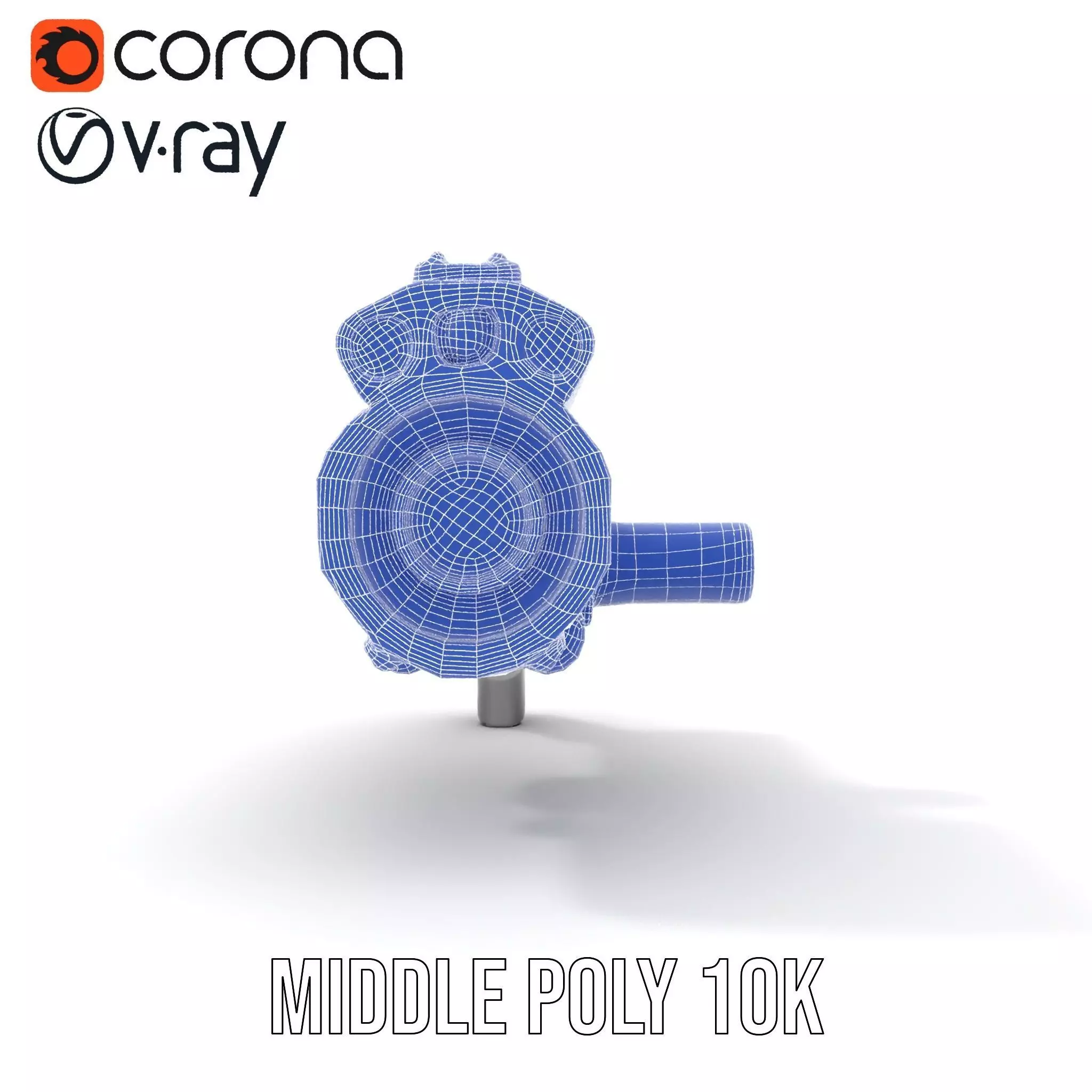 Futuristic Silver Blaster model pack Low-poly 3D model_27