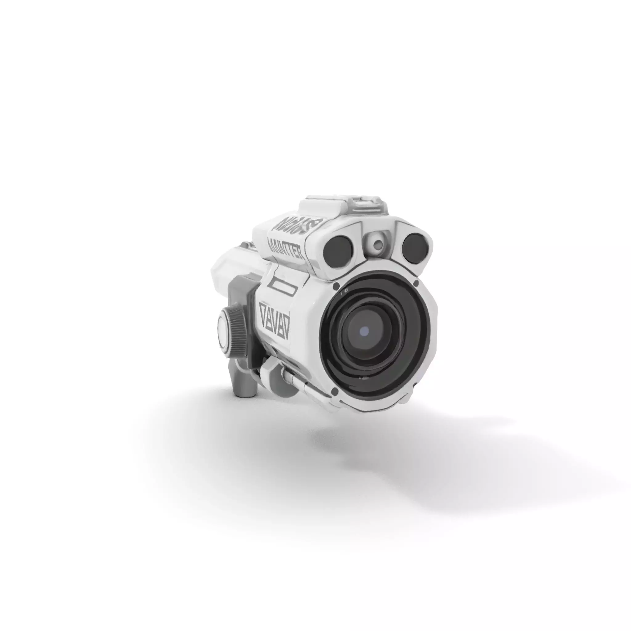 Futuristic Silver Blaster model pack Low-poly 3D model_0