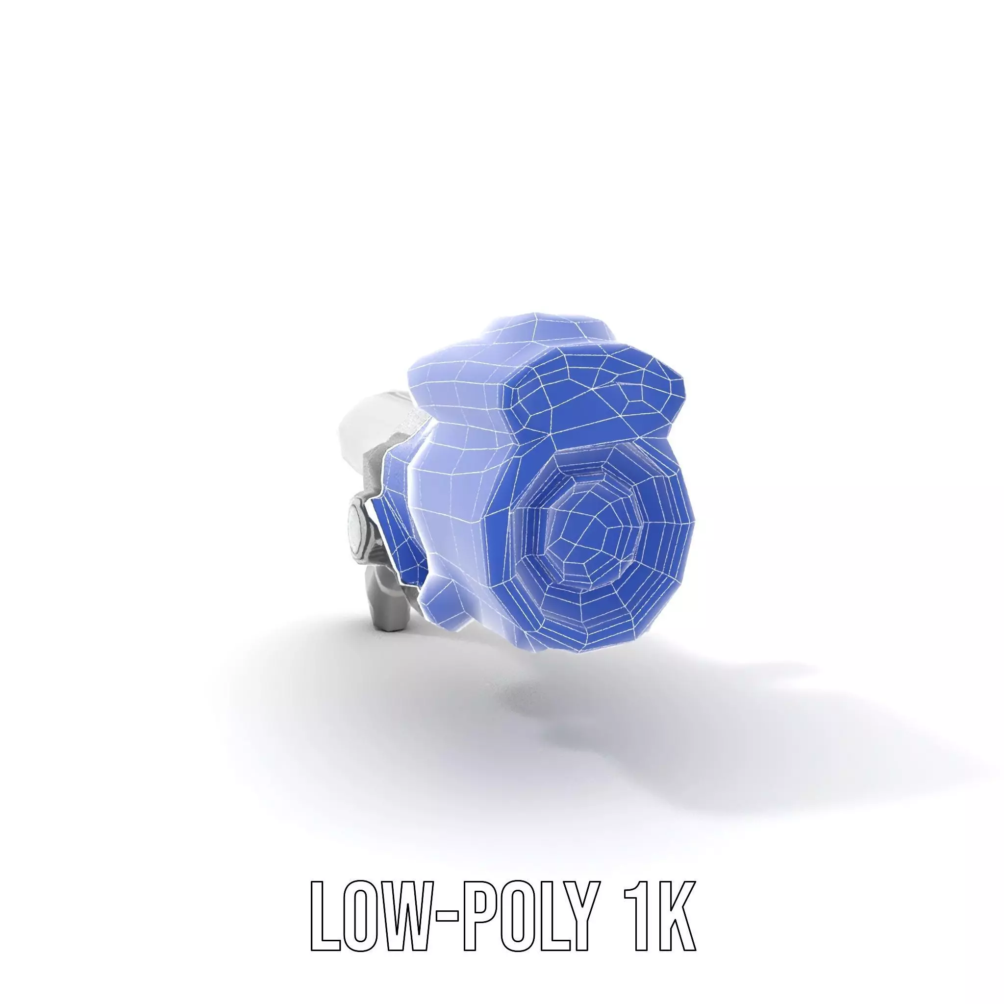 Futuristic Silver Blaster model pack Low-poly 3D model_23