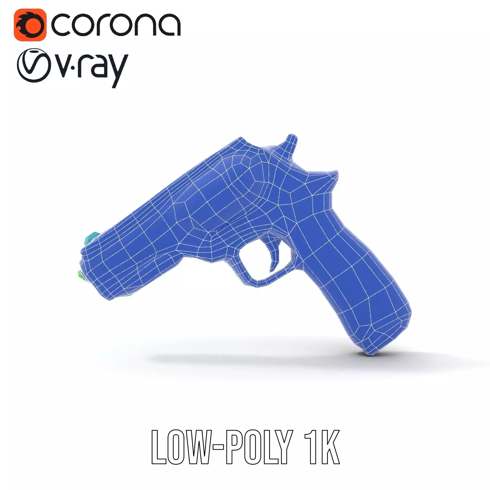 Neon Revolver model pack Low-poly 3D model_20