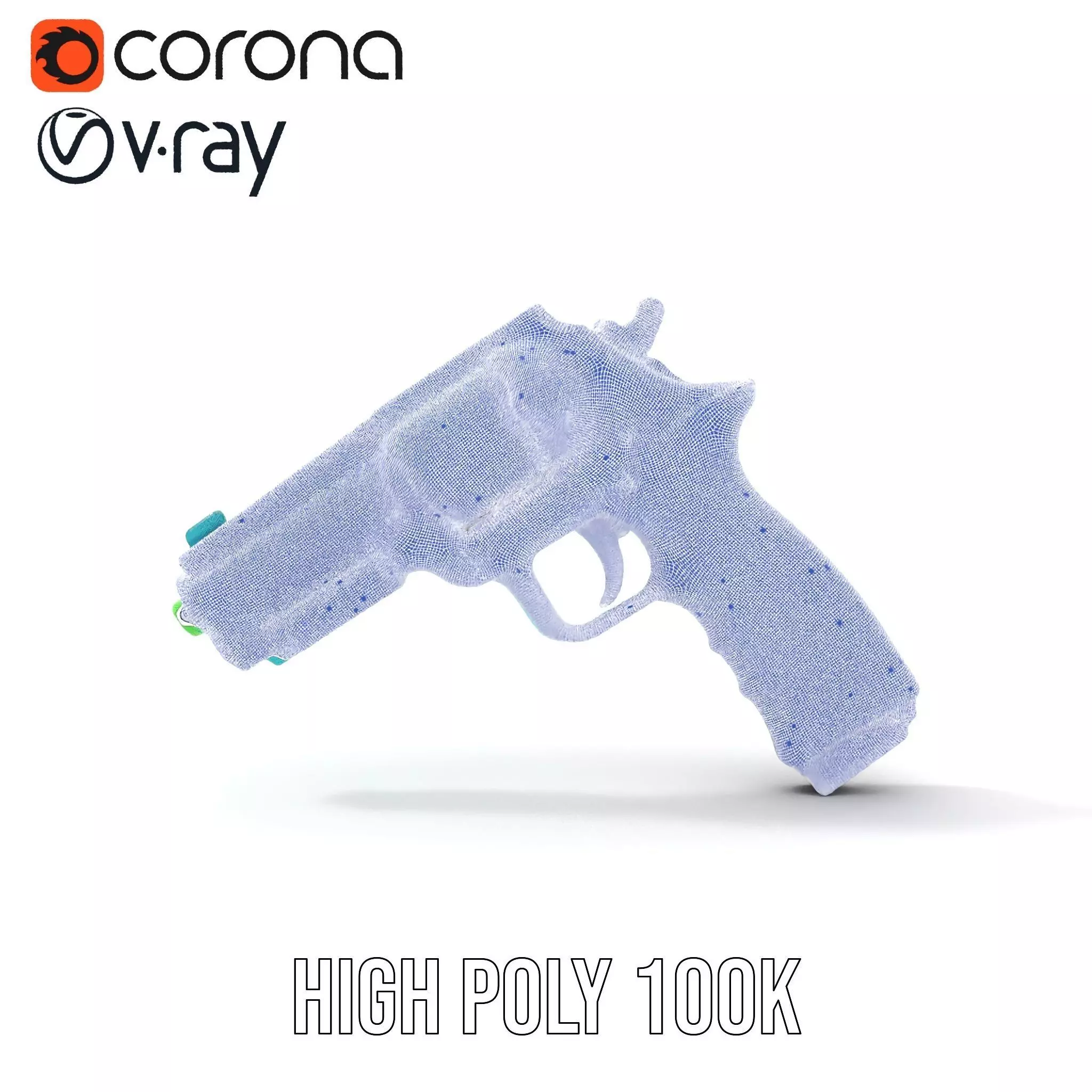 Neon Revolver model pack Low-poly 3D model_29