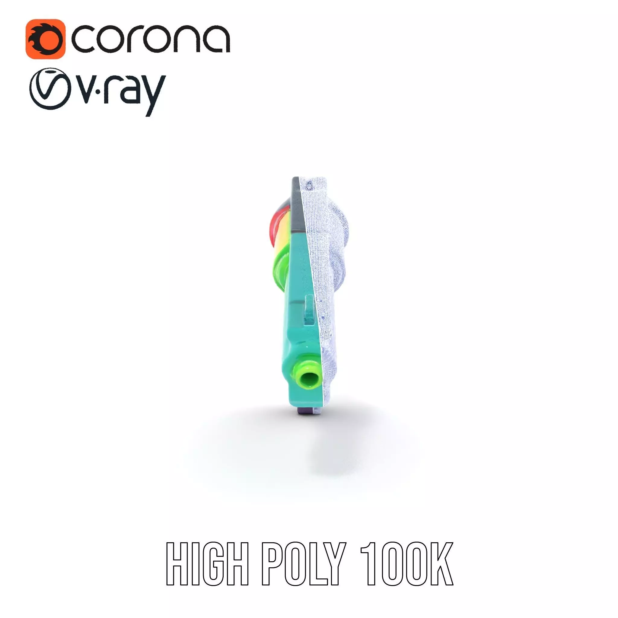 Neon Revolver model pack Low-poly 3D model_34