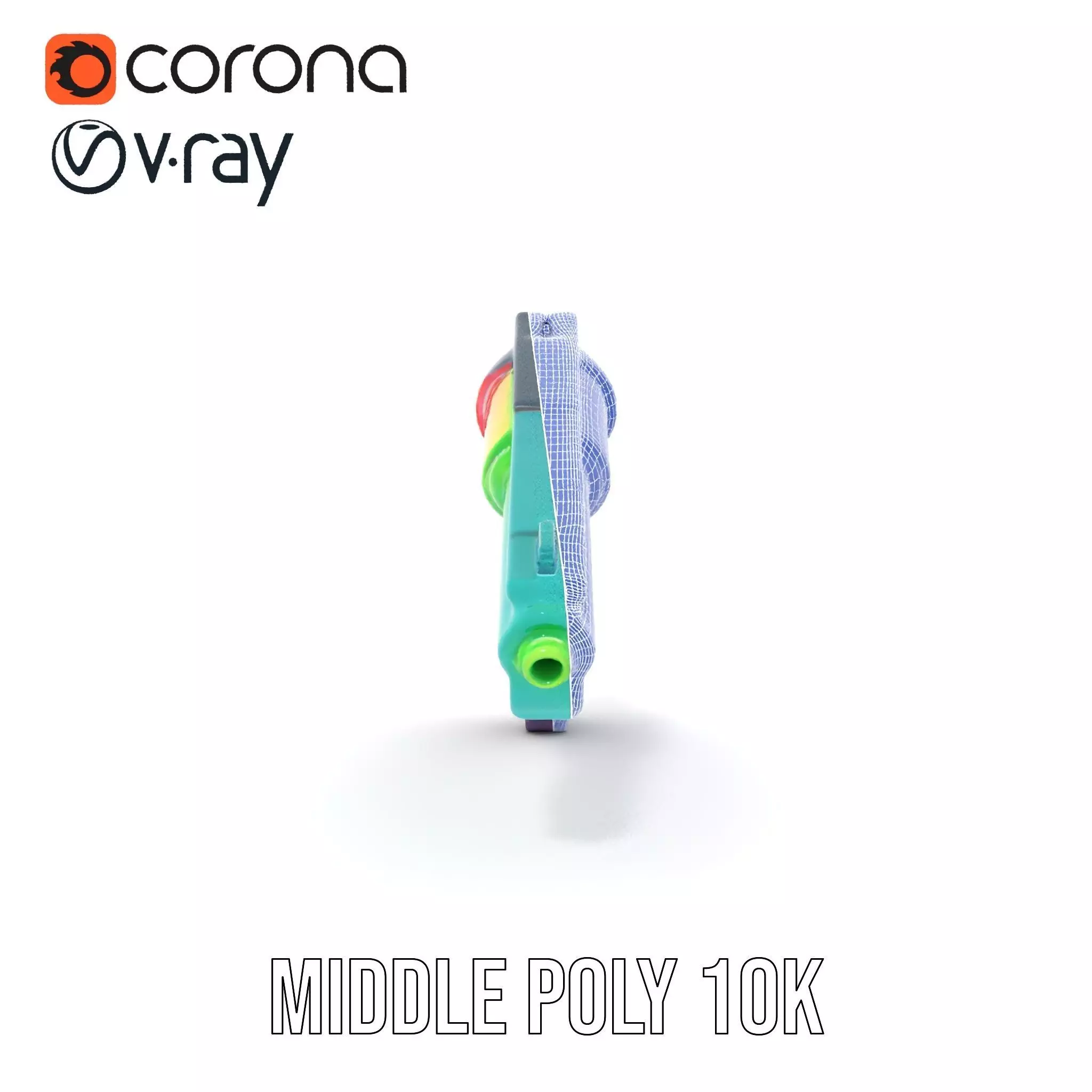 Neon Revolver model pack Low-poly 3D model_30