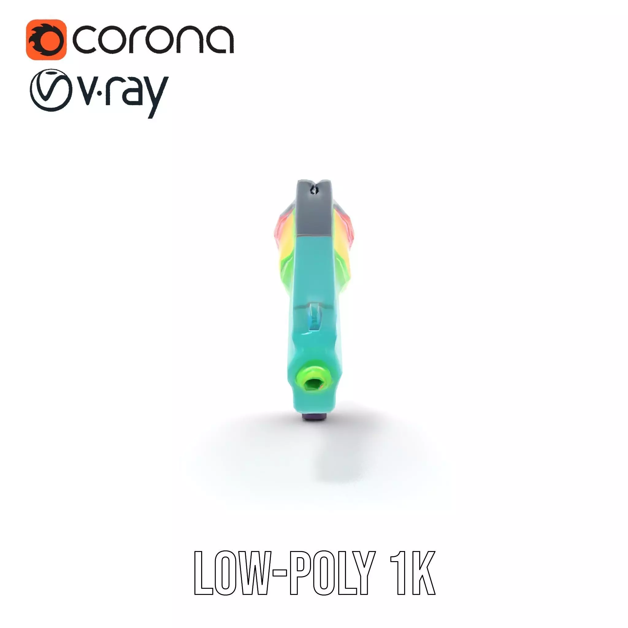 Neon Revolver model pack Low-poly 3D model_17