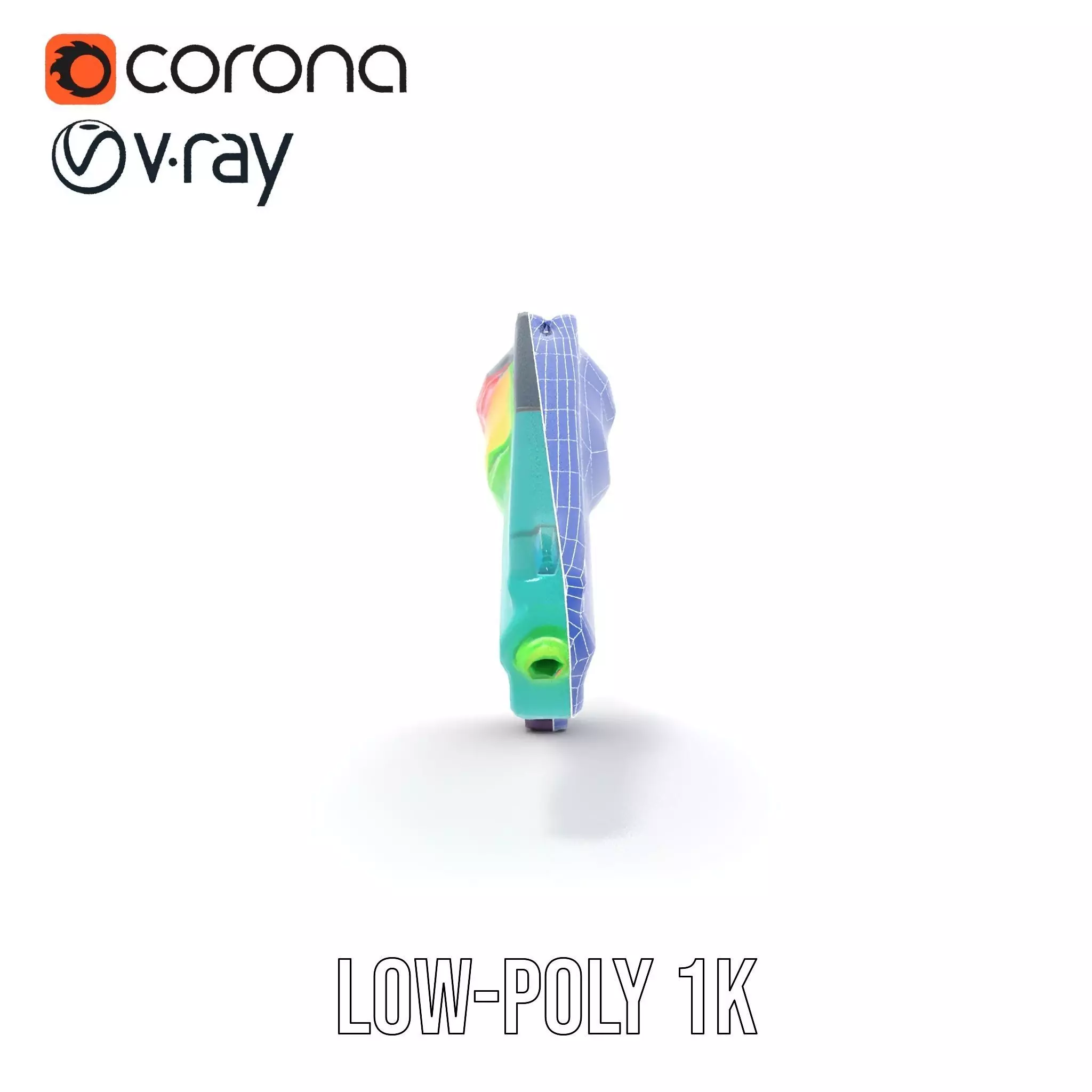 Neon Revolver model pack Low-poly 3D model_31