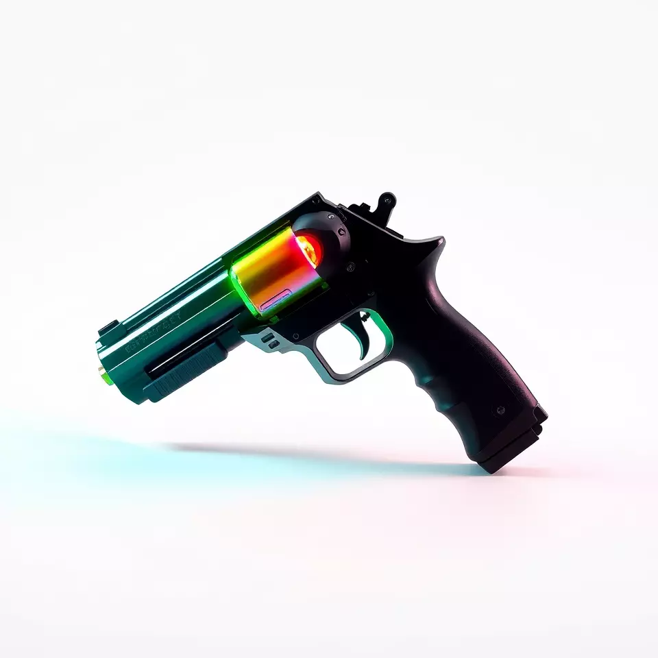 Neon Revolver model pack Low-poly 3D model_3