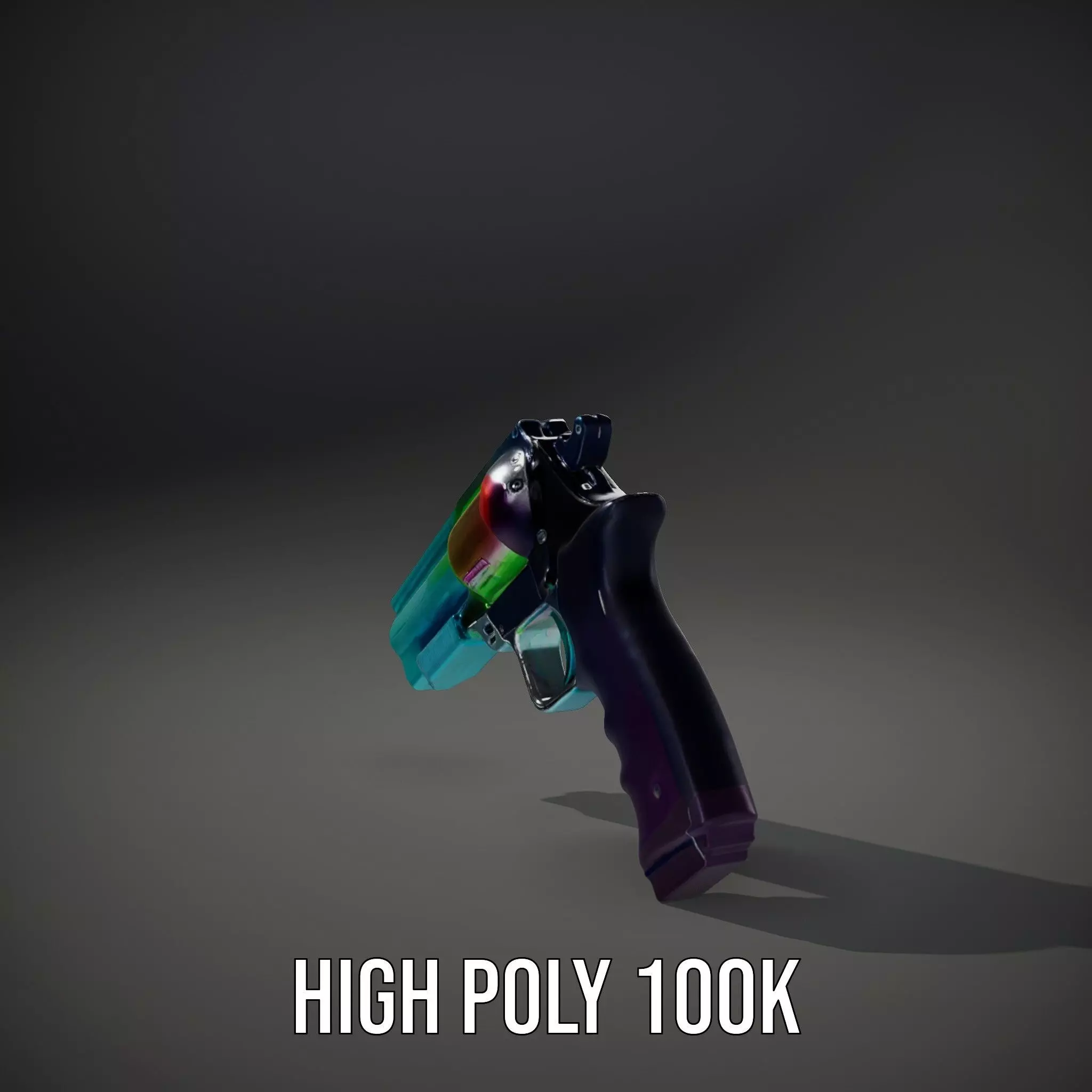 Neon Revolver model pack Low-poly 3D model_11