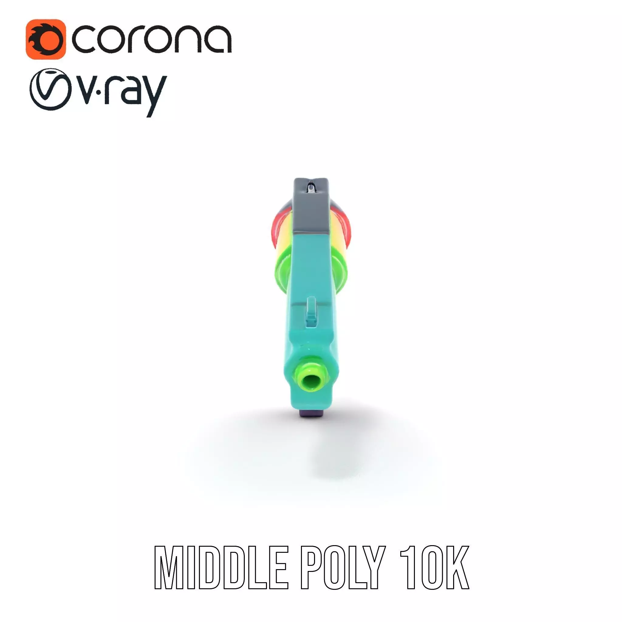 Neon Revolver model pack Low-poly 3D model_14