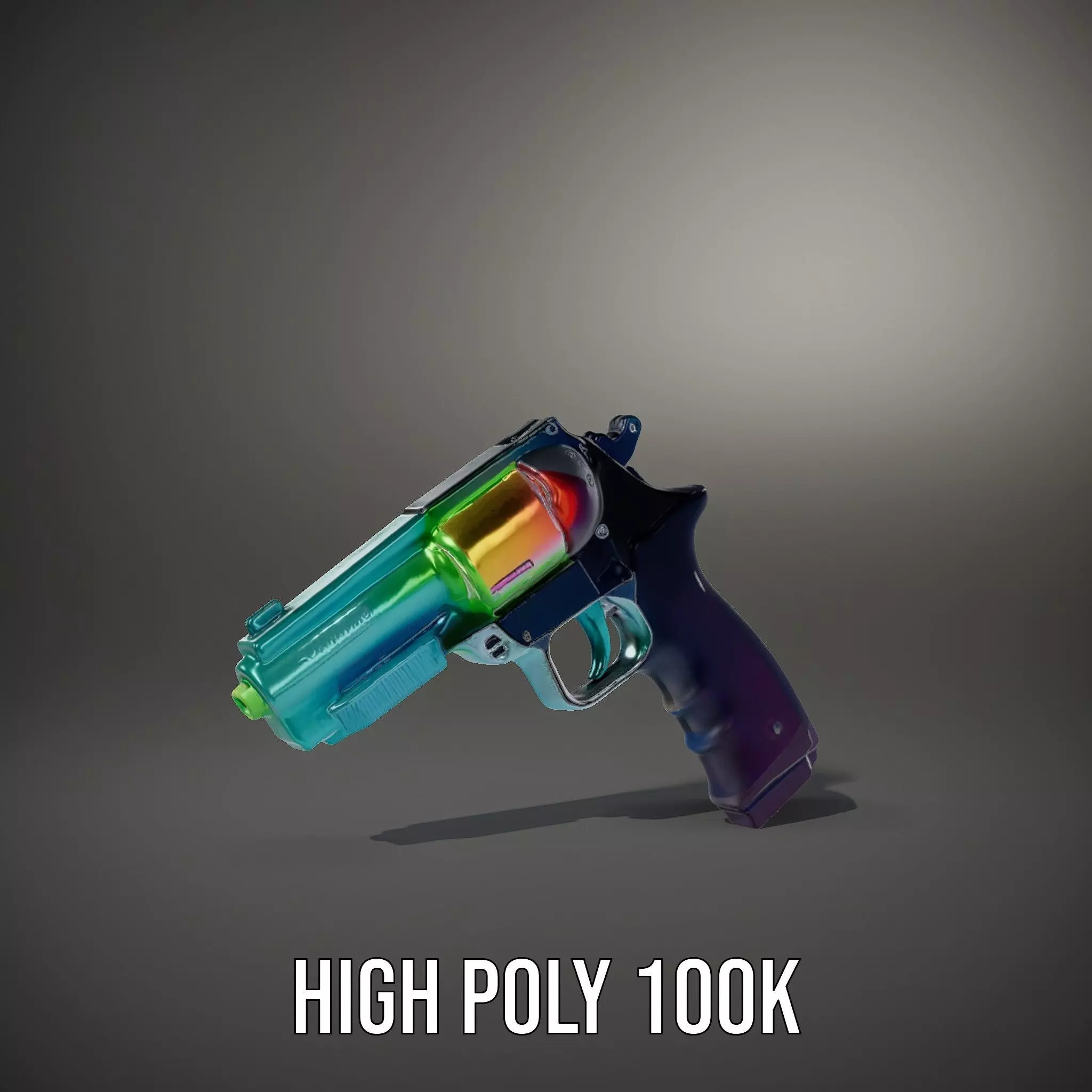 Neon Revolver model pack Low-poly 3D model_9