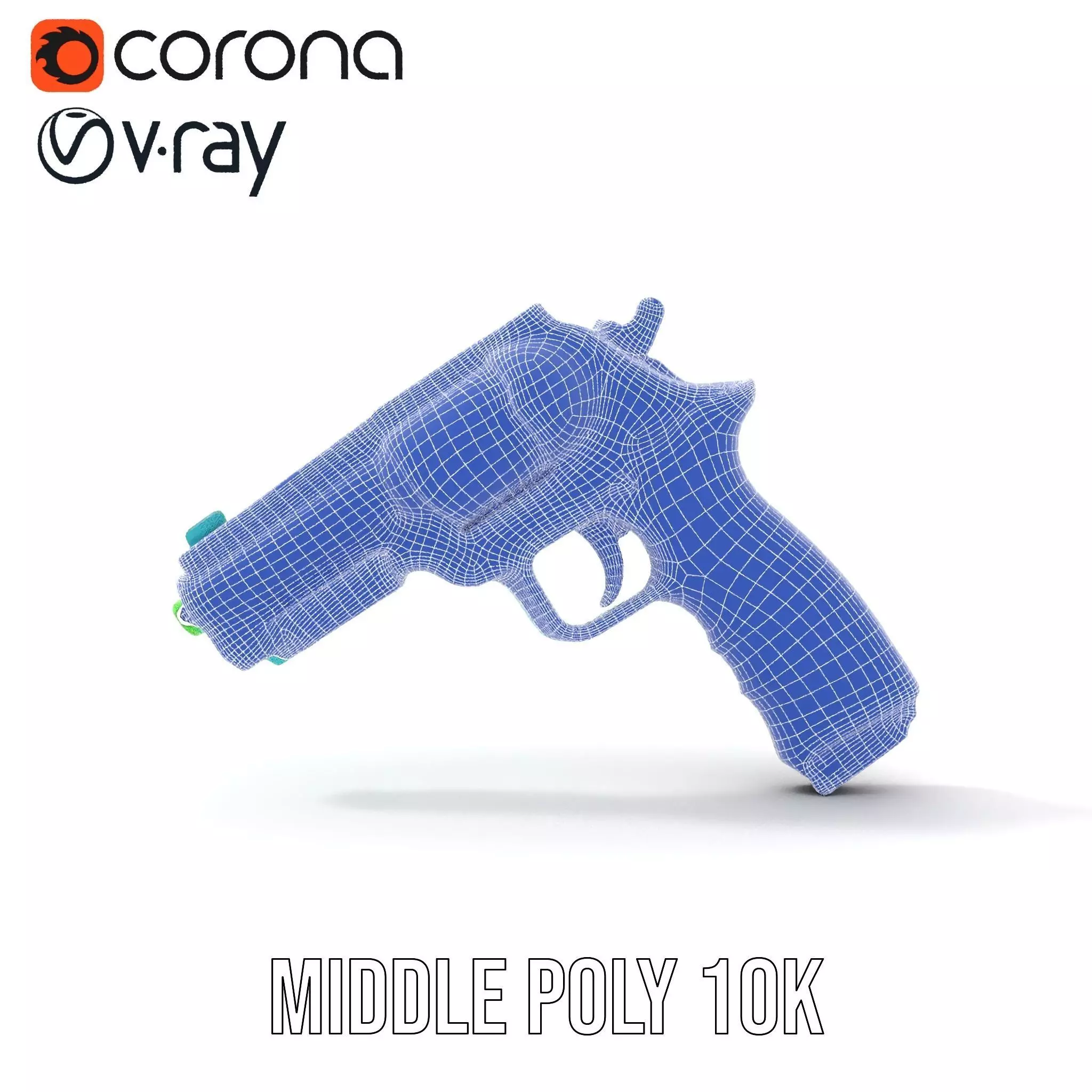 Neon Revolver model pack Low-poly 3D model_19