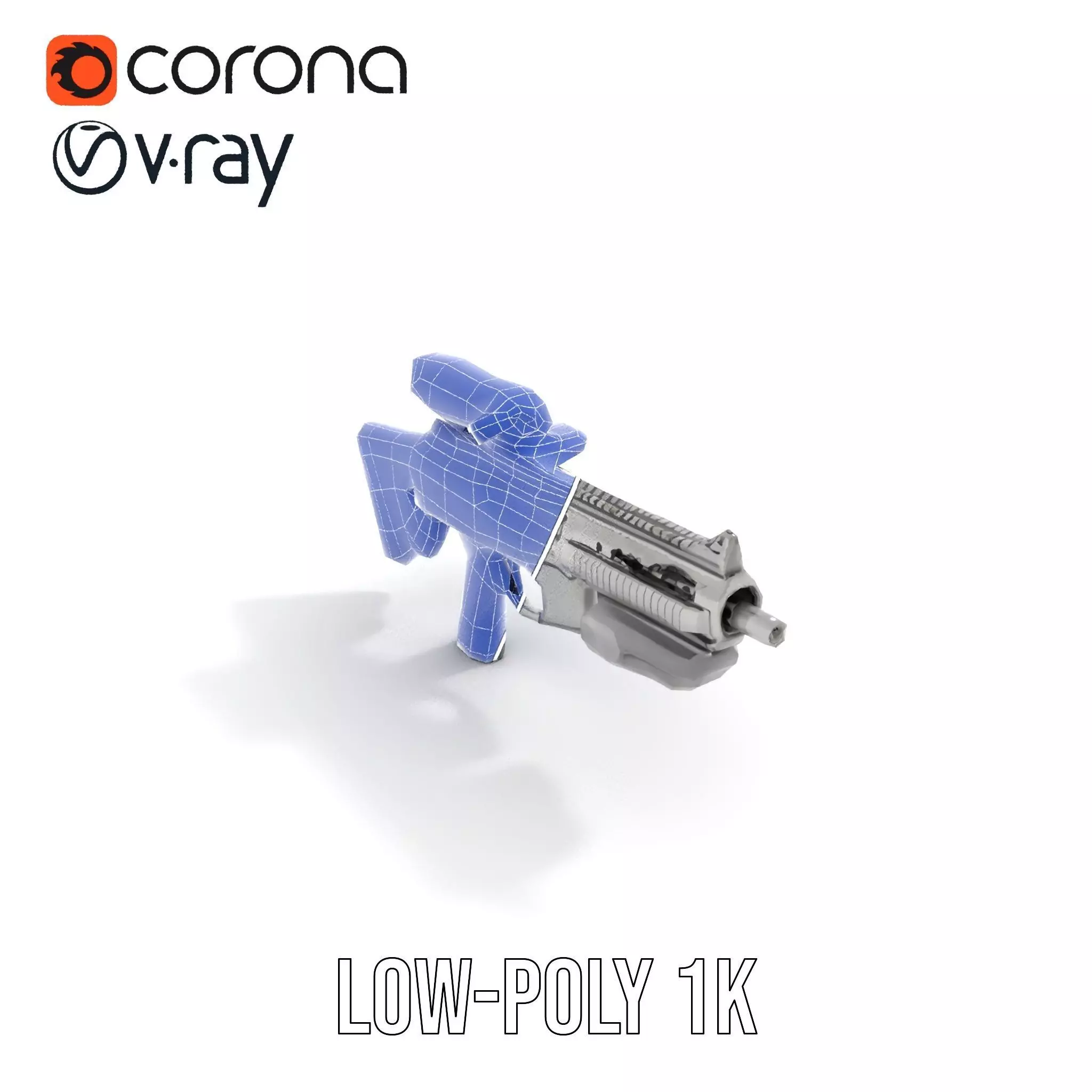 Tactical Black Rifle model pack Low-poly 3D model_15