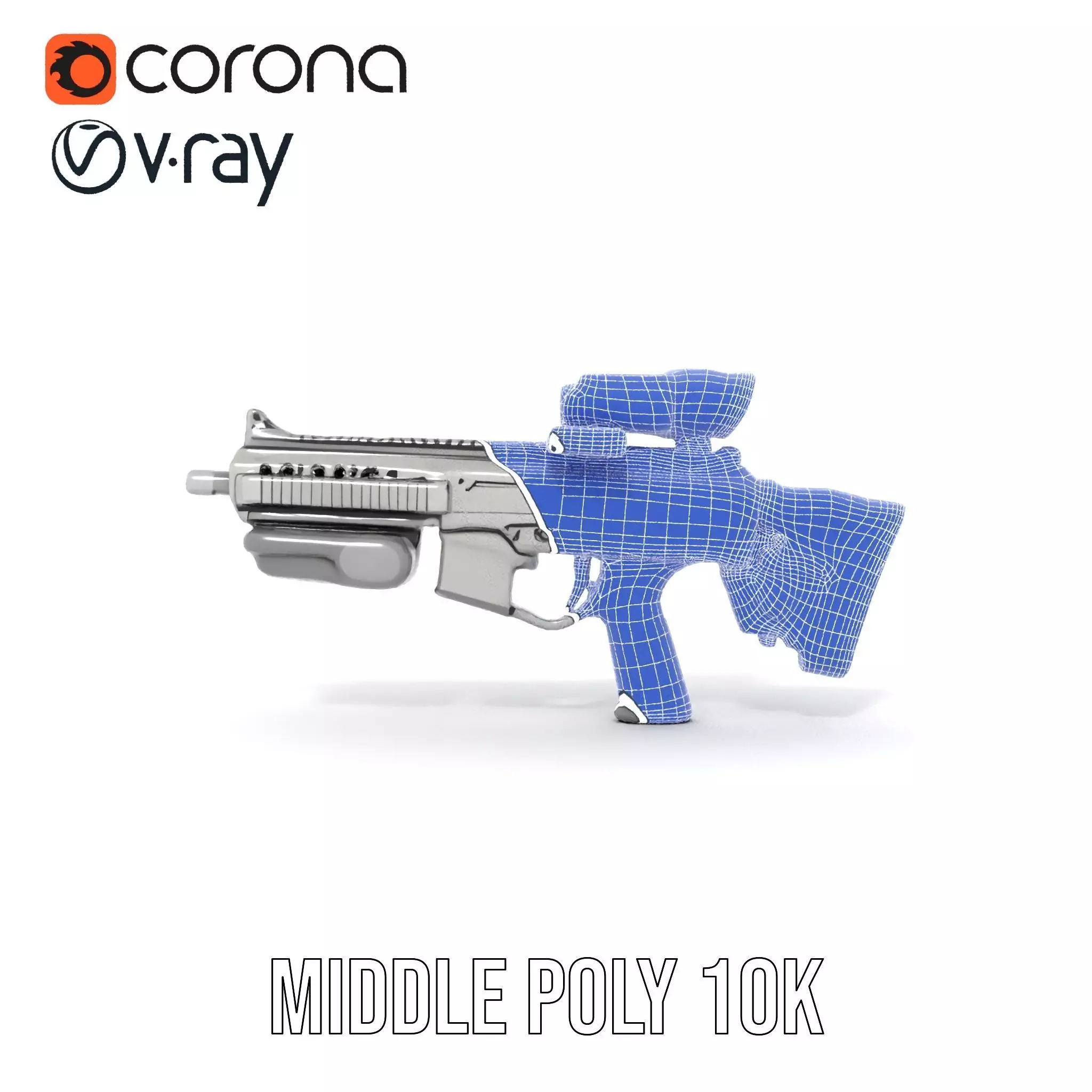 Tactical Black Rifle model pack Low-poly 3D model_22