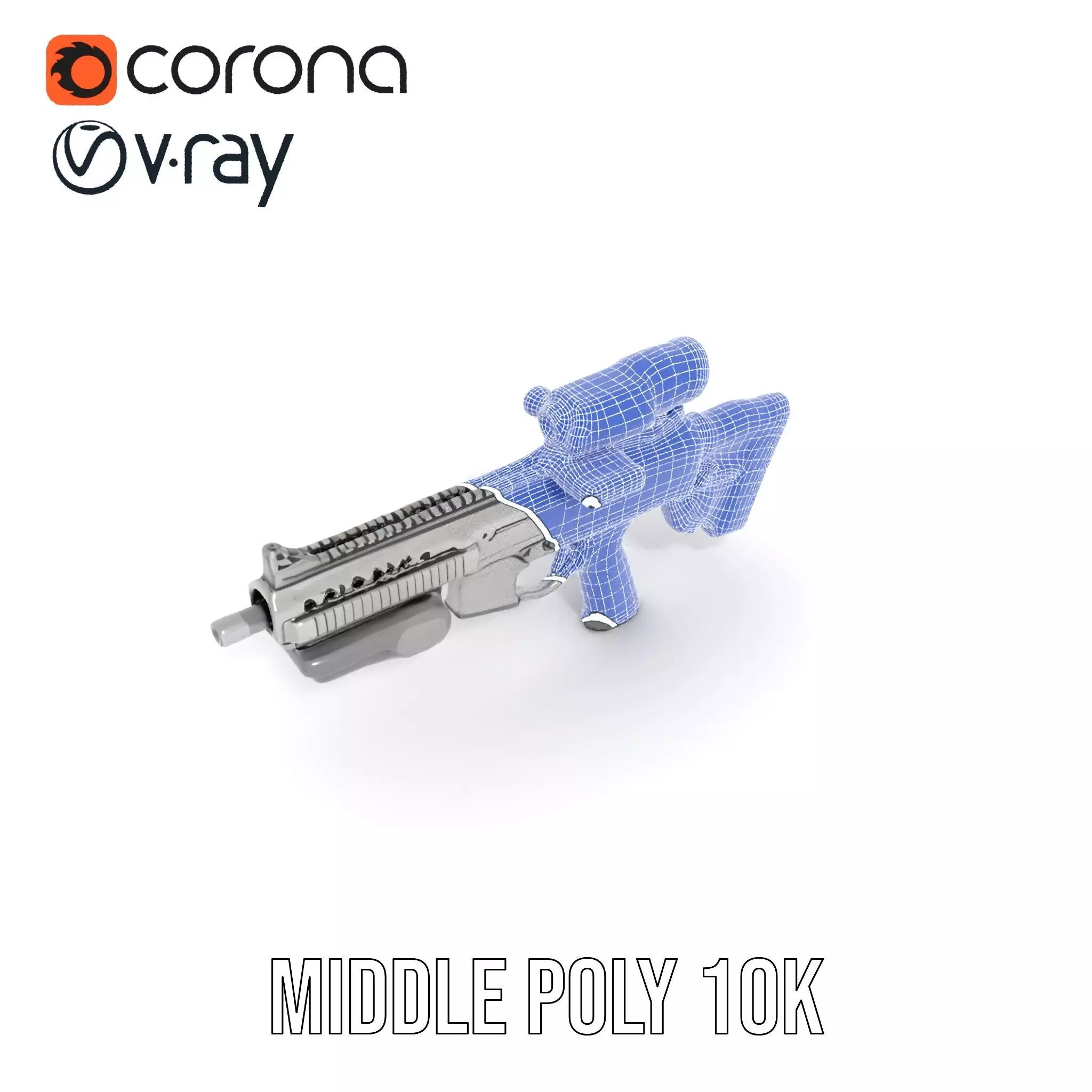 Tactical Black Rifle model pack Low-poly 3D model_24