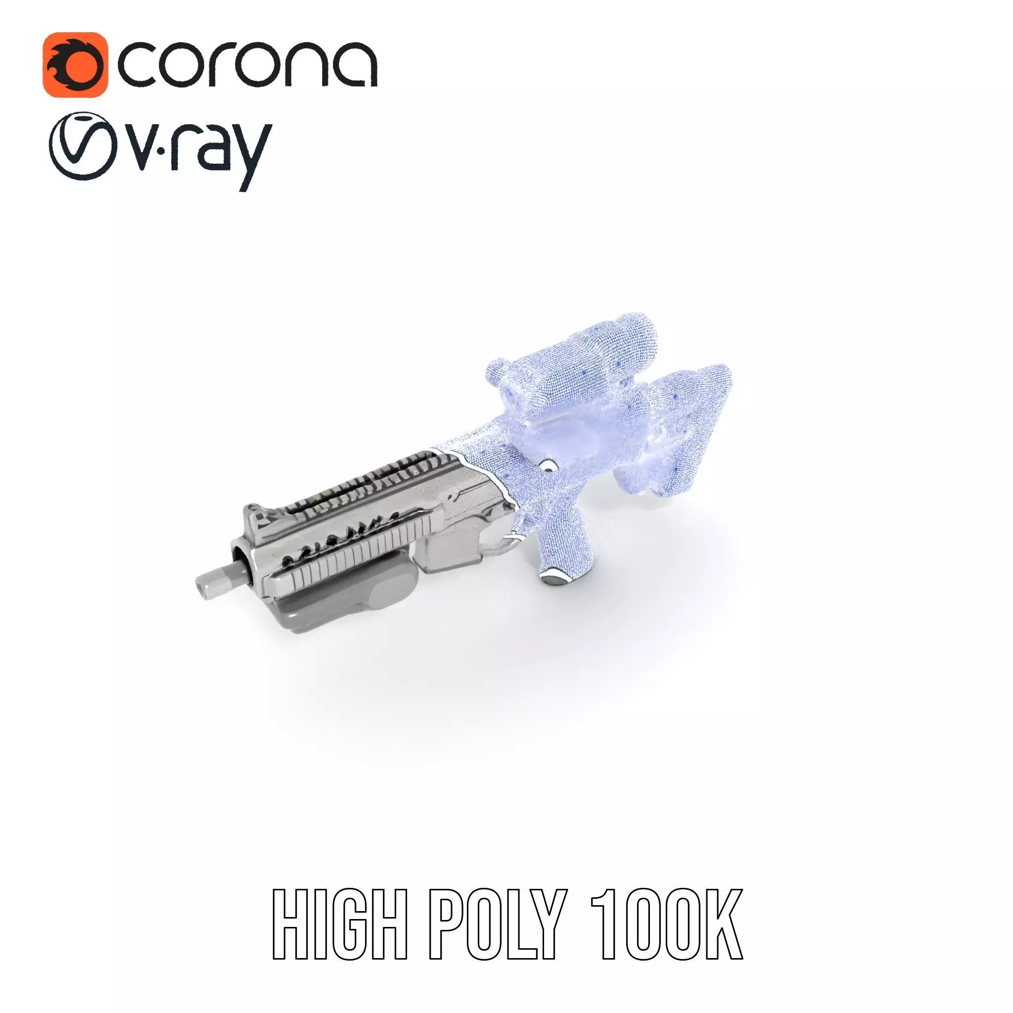 Tactical Black Rifle model pack Low-poly 3D model_33