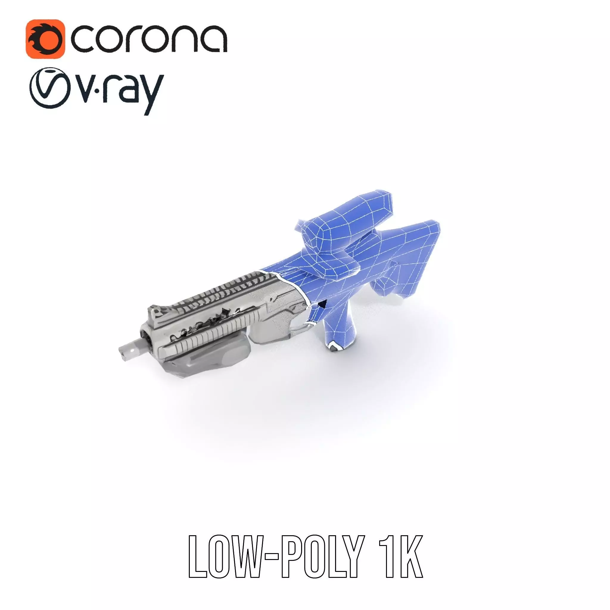 Tactical Black Rifle model pack Low-poly 3D model_28