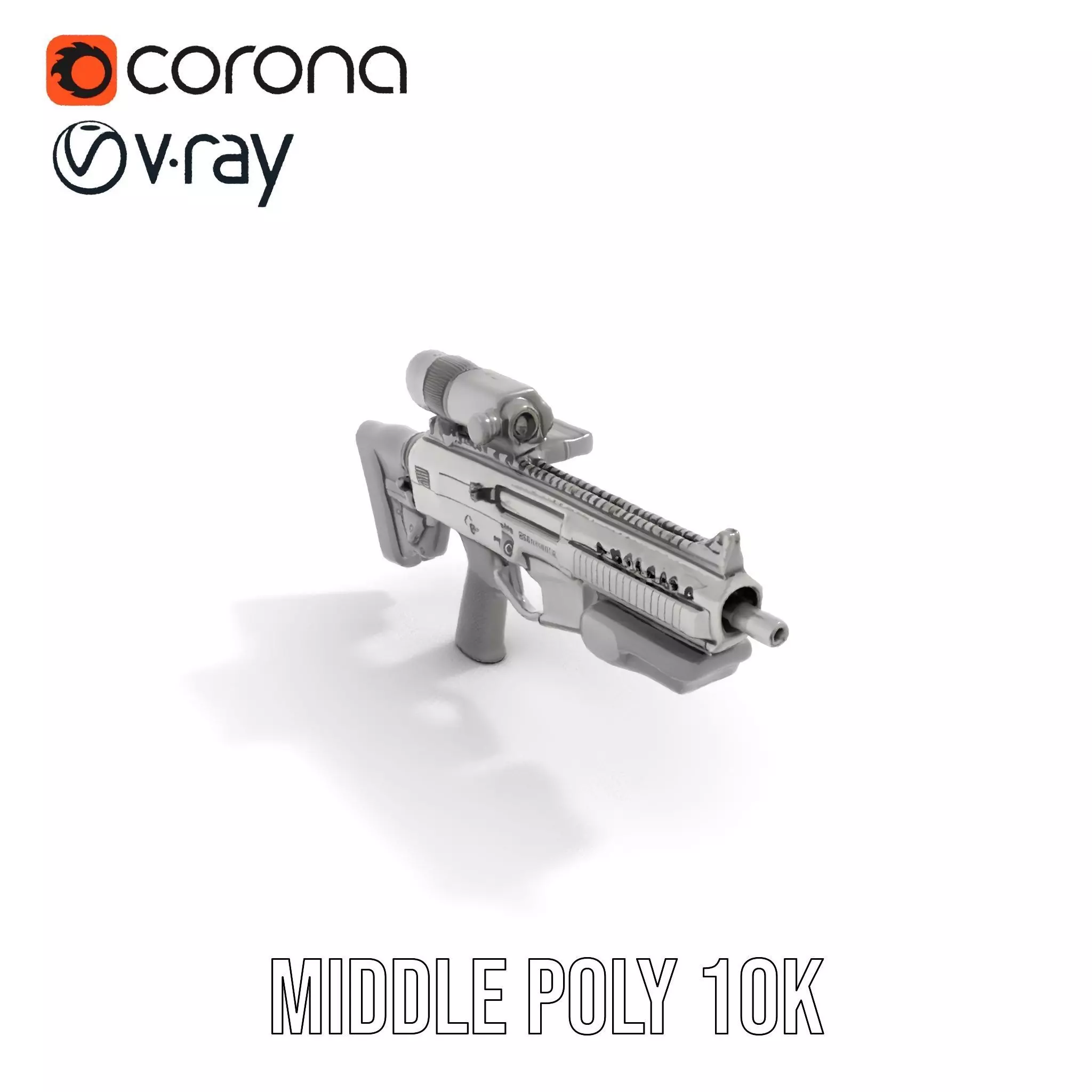 Tactical Black Rifle model pack Low-poly 3D model_6