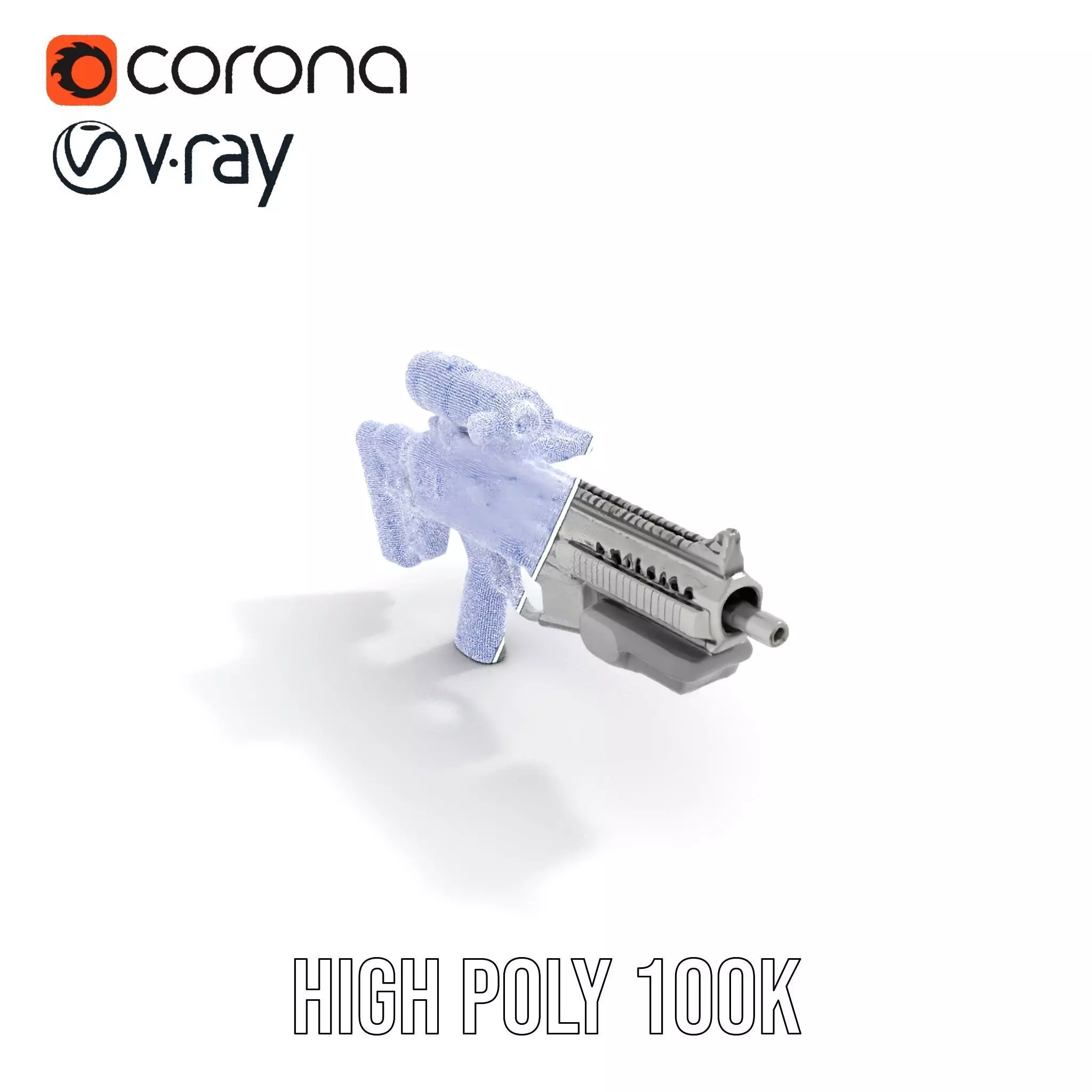 Tactical Black Rifle model pack Low-poly 3D model_21