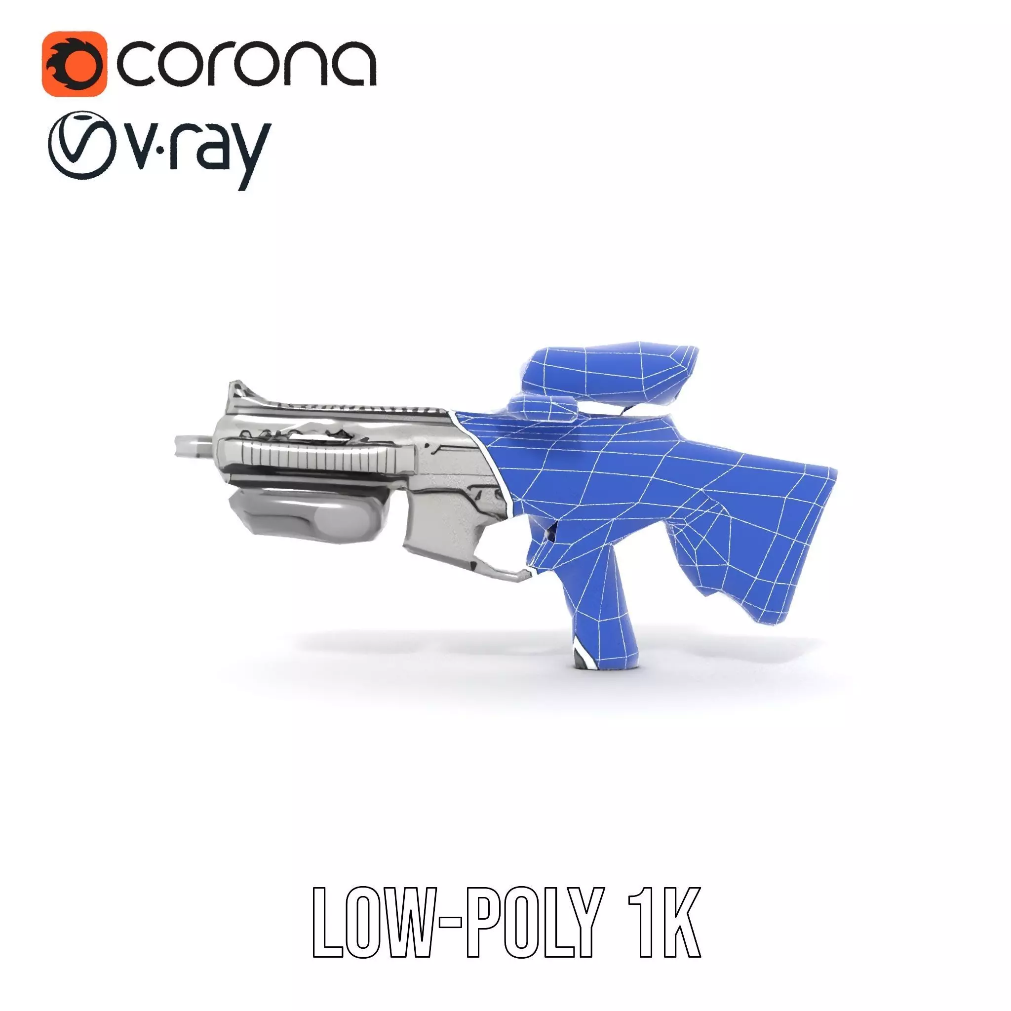 Tactical Black Rifle model pack Low-poly 3D model_25