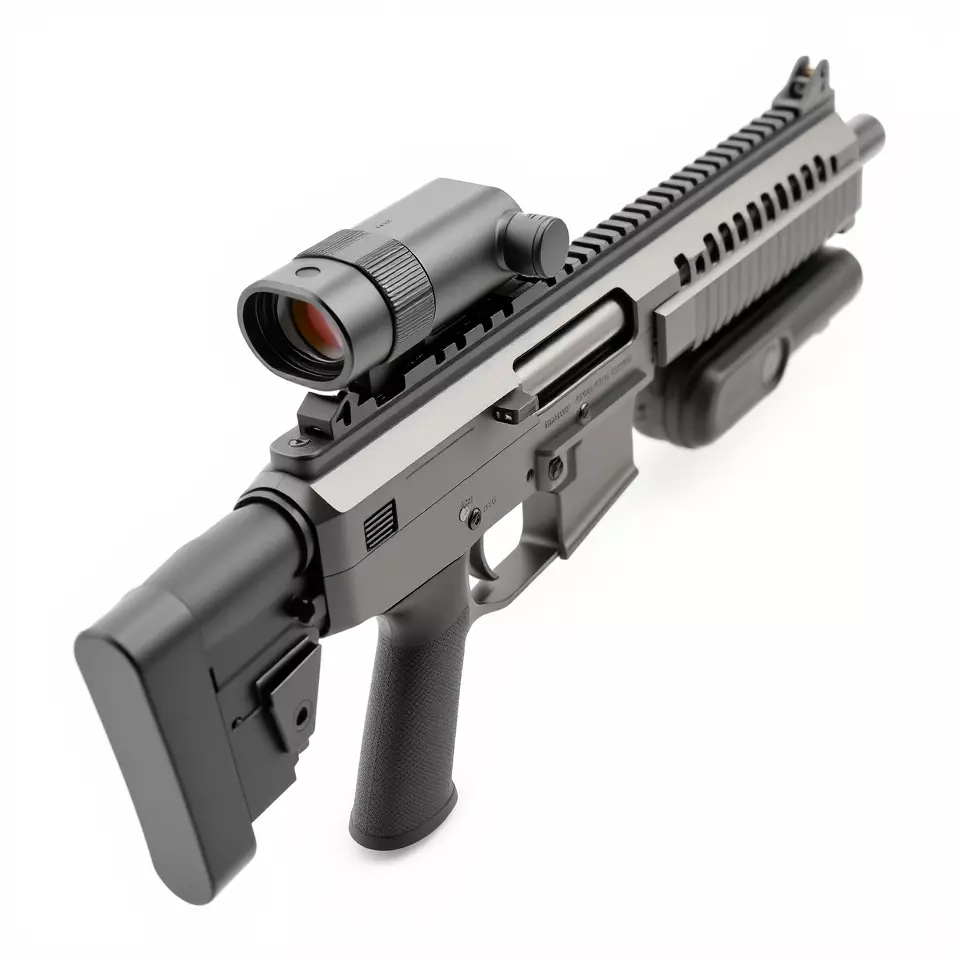 Tactical Black Rifle model pack Low-poly 3D model_3