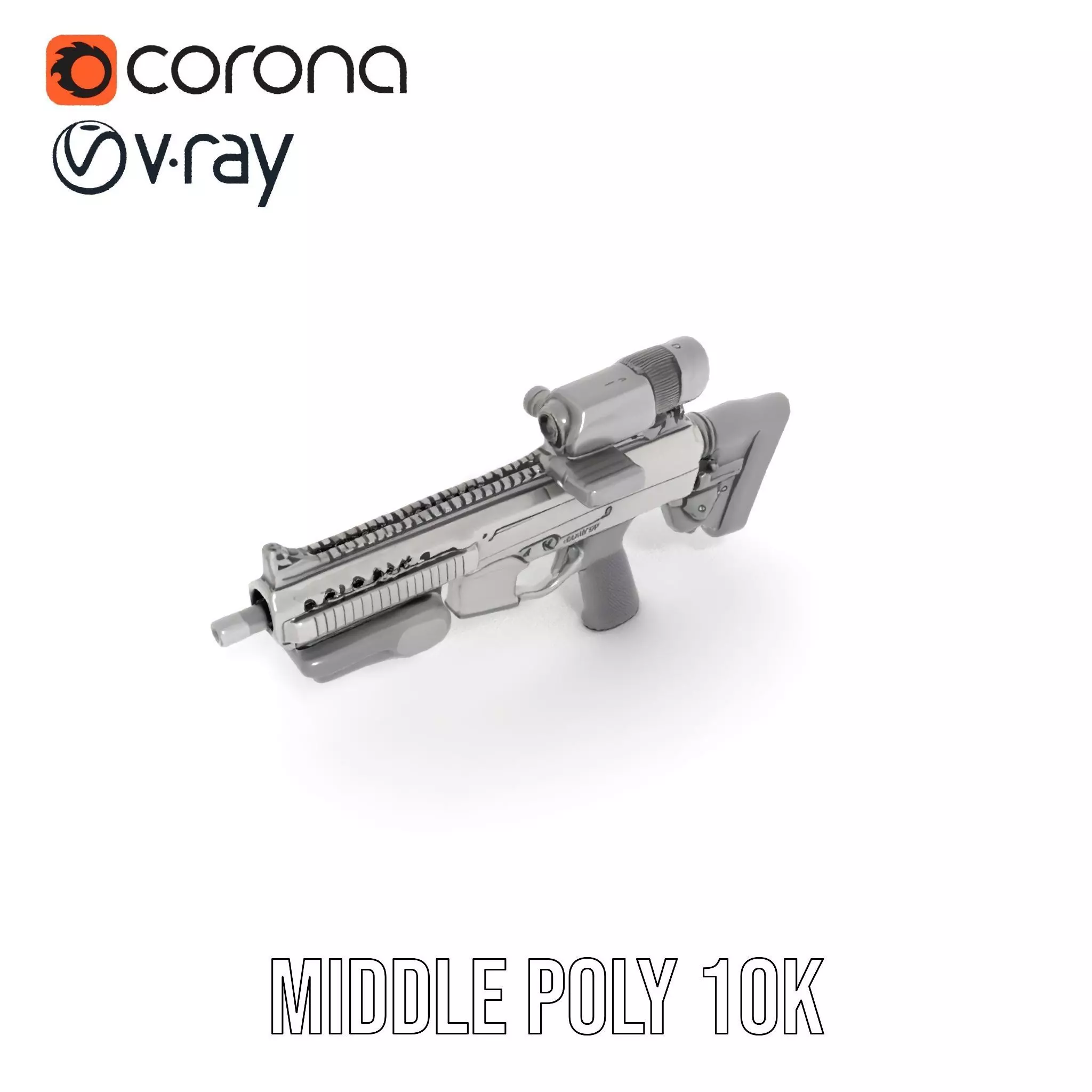 Tactical Black Rifle model pack Low-poly 3D model_12