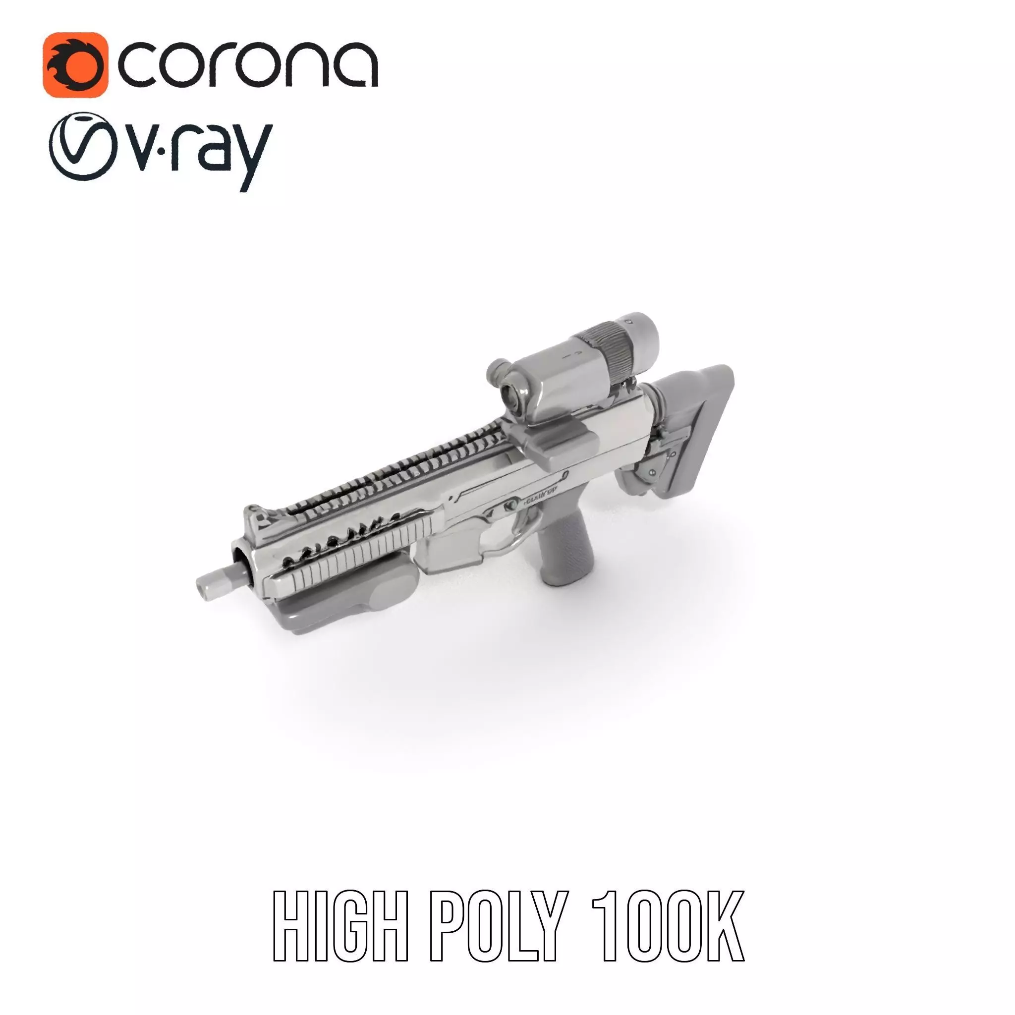 Tactical Black Rifle model pack Low-poly 3D model_29