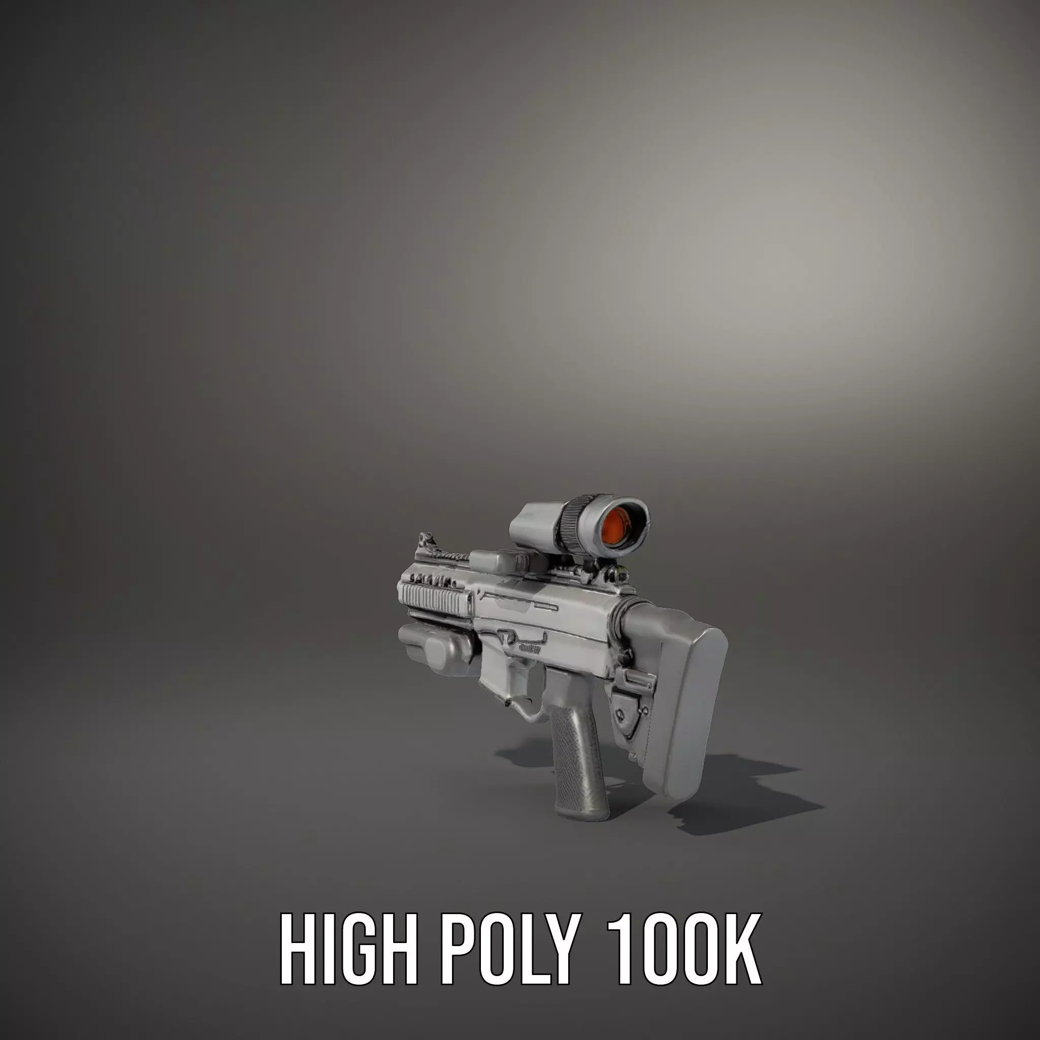 Tactical Black Rifle model pack Low-poly 3D model_11