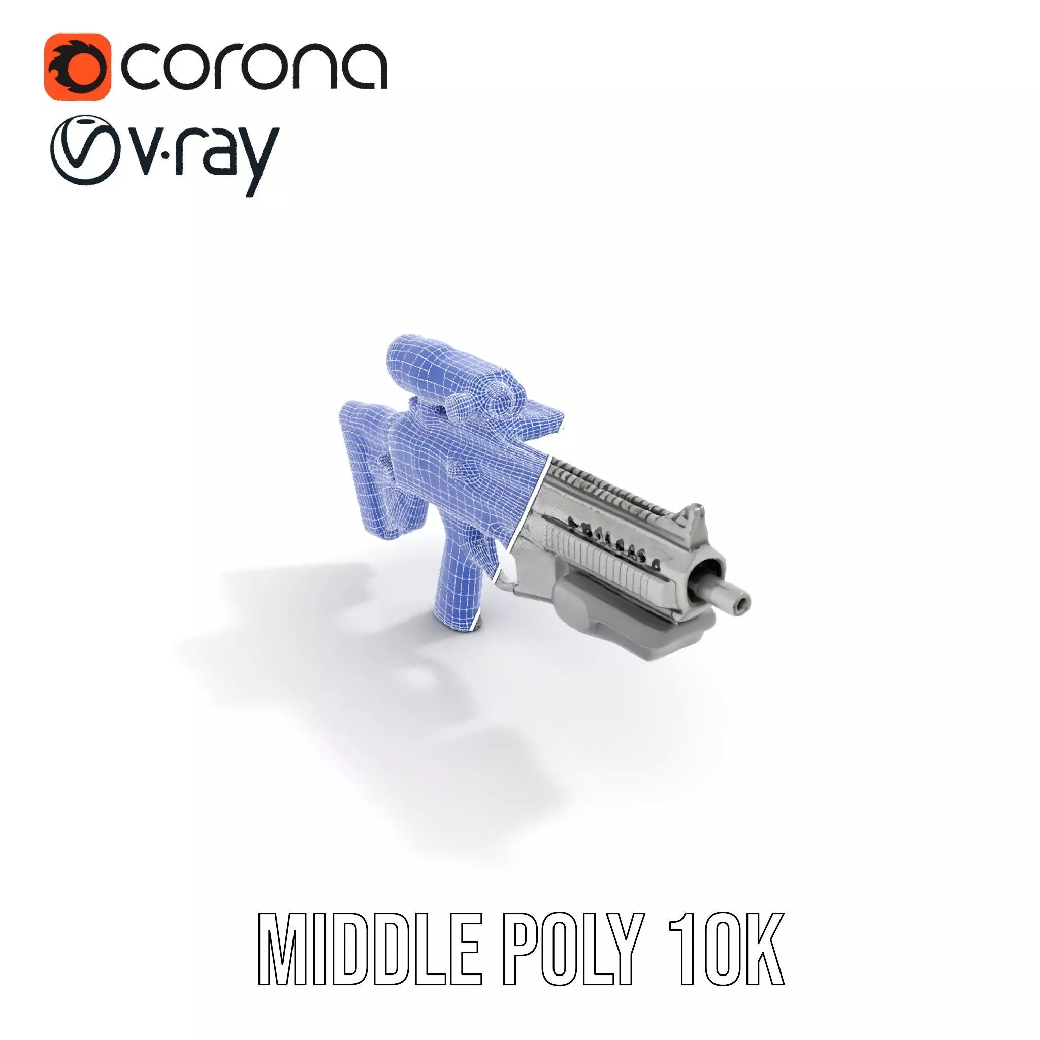 Tactical Black Rifle model pack Low-poly 3D model_30