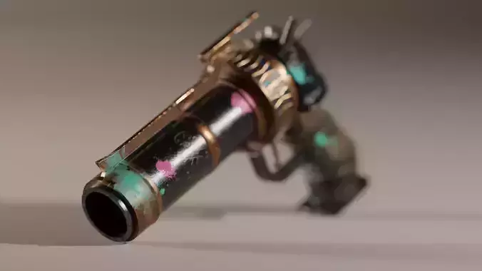 High quality Jinx Gun Free low-poly 3D model