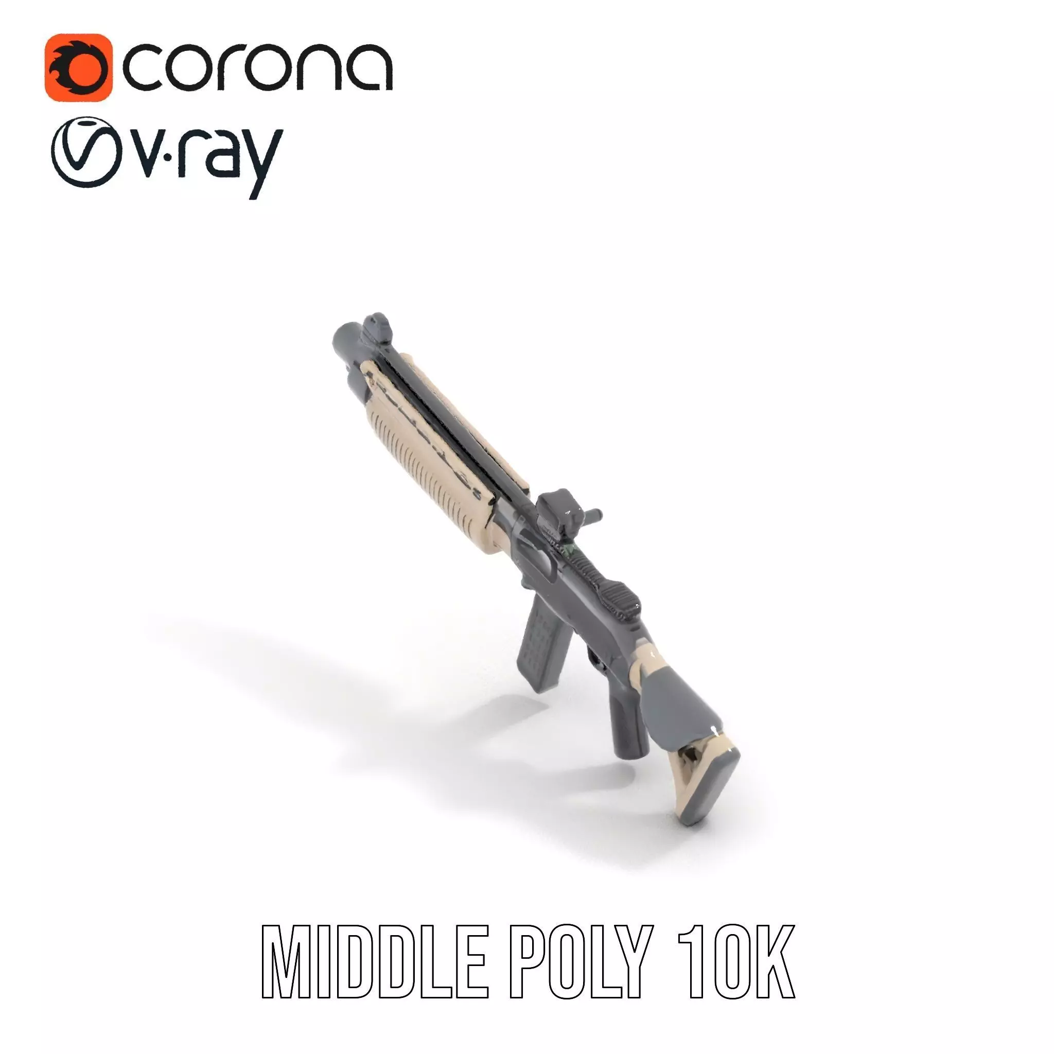 Tactical Shotgun model pack Low-poly 3D model_18